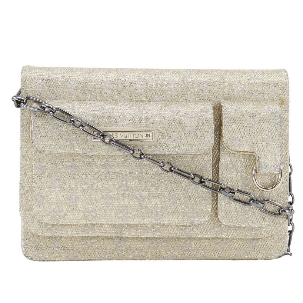 image of Louis Vuitton Monogram Shine Shoulder Bag in Gold, Women's