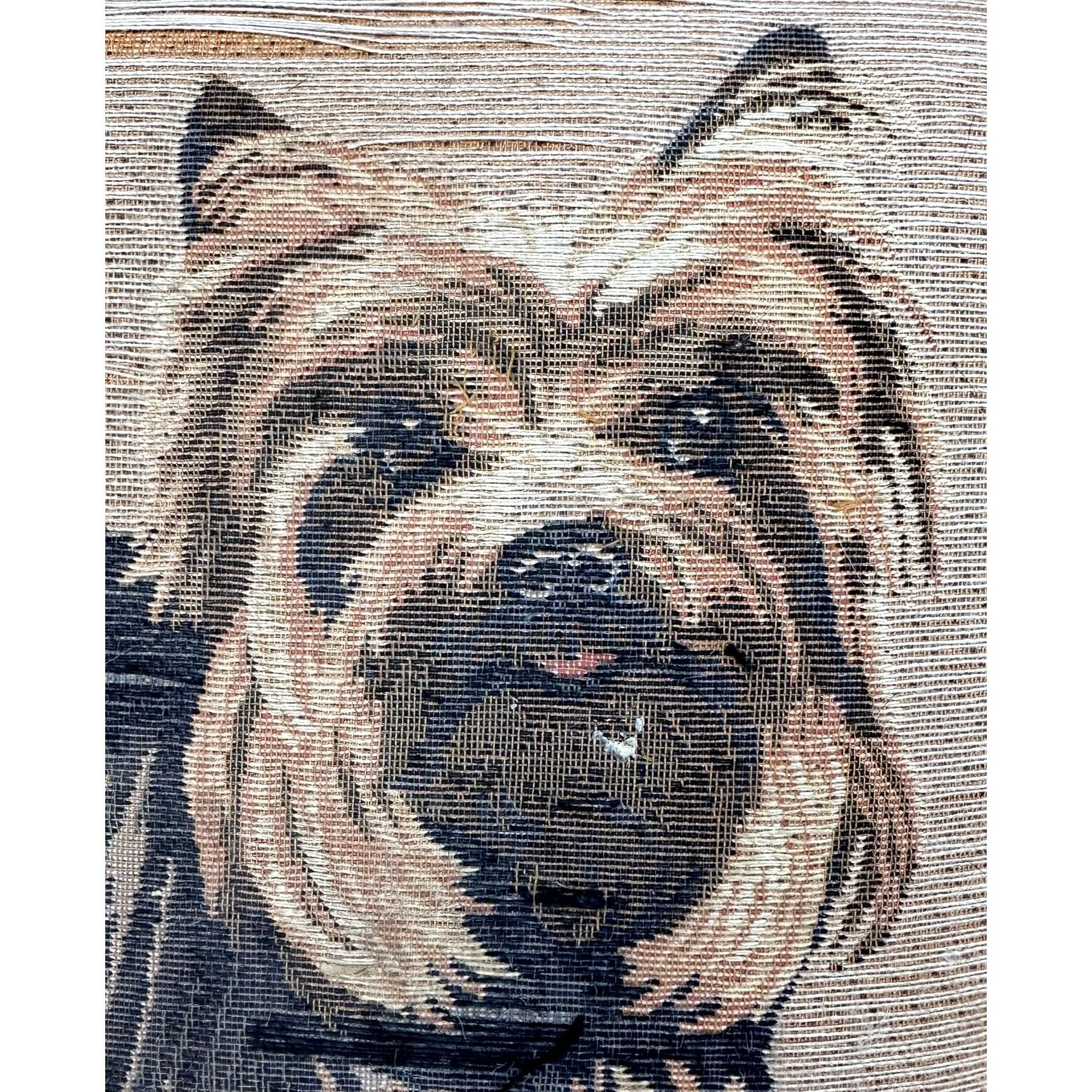 Vintage Vintage Yorkie Tapestry Footstool Made in France Yorkshire T Size ONE SIZE - 3 Thumbnail