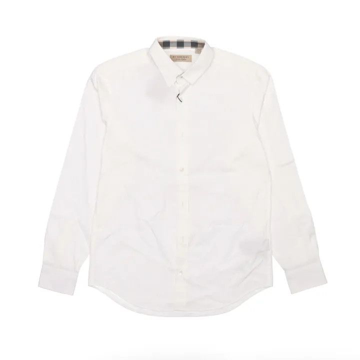 Burberry Burberry White Long Sleeve Shirt 0079 Size XL / US 12-14 / IT 48-50 - 1 Thumbnail