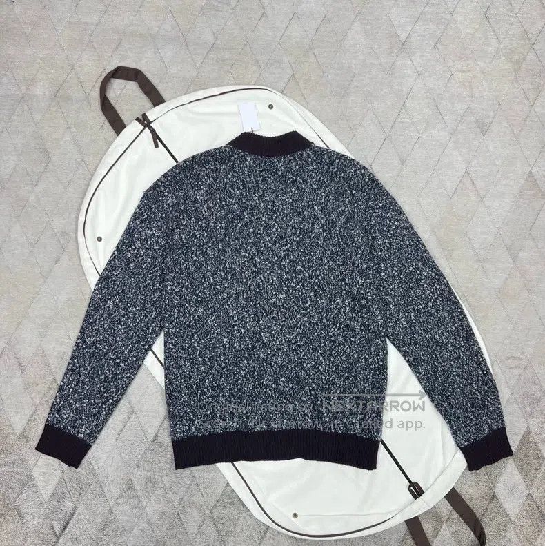 Hermes Hermes Heavyweight Cashmere Knit Baseball Jacket, 100% Cas Size US XL / EU 56 / 4 - 5 Thumbnail