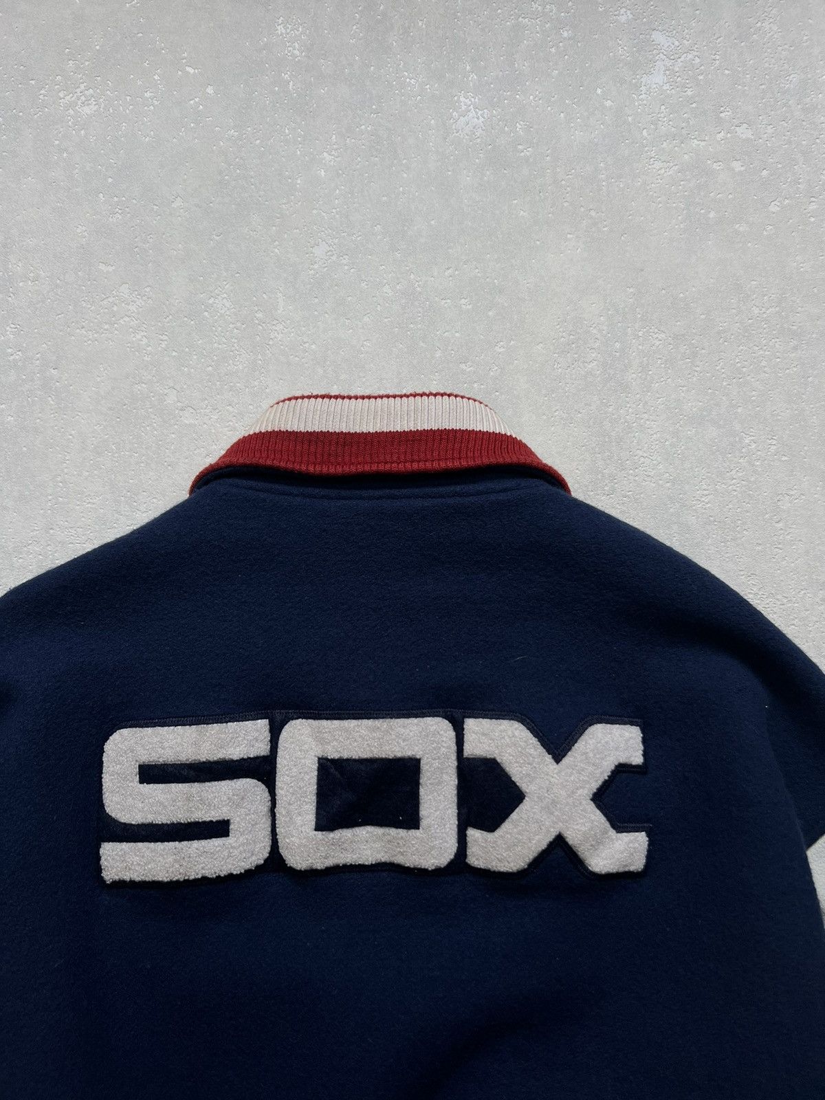 Nike 00’s NIKE SOX EXTREMLY RARE VARSITY HEAVY BOMBER JACKET Size US L / EU 52-54 / 3 - 16 Thumbnail