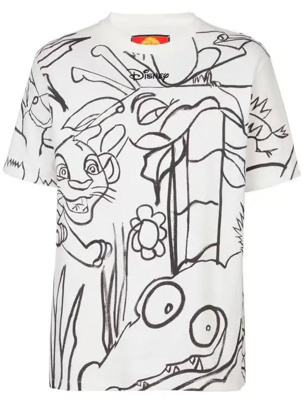 Balmain o1s1wg110126 X Disney Graphic Print T-Shirt in White Size US S / EU 44-46 / 1 - 1 Thumbnail