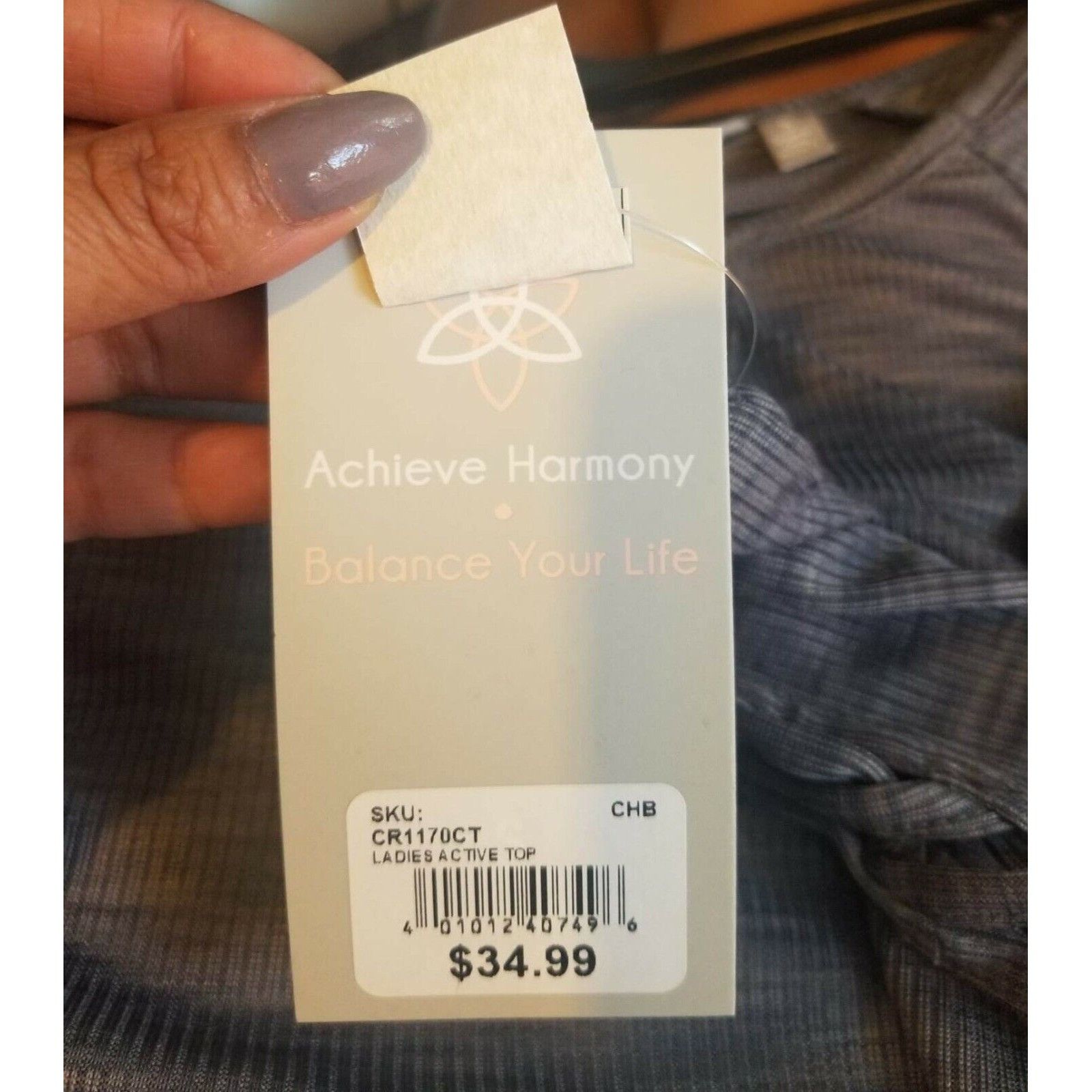 Other ⭐Harmony Sz S Basic Women Active top Grey textured 3/4 sleev Size S / US 4 / IT 40 - 7 Thumbnail
