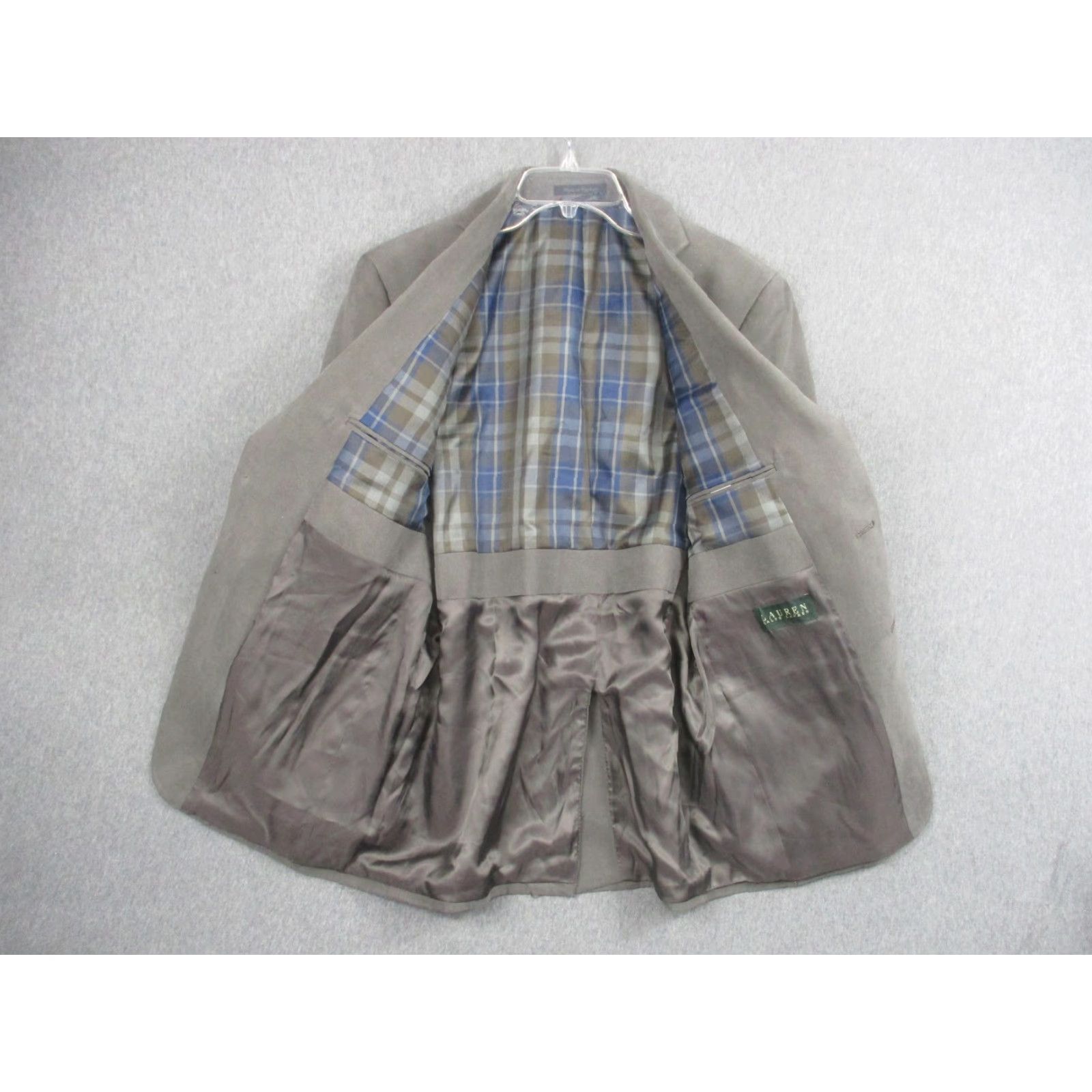 Ralph Lauren Lauren Ralph Lauren Blazer Mens 38R Gray Sport Coat Jacket Two Button Size 38R - 6 Thumbnail