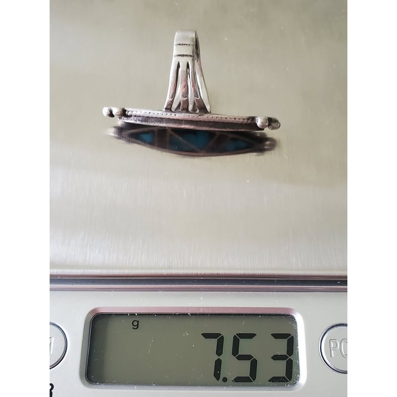 Other Vintage Navajo Sterling Silver Crushed Turquoise Coral Ring Size ONE SIZE - 6 Thumbnail