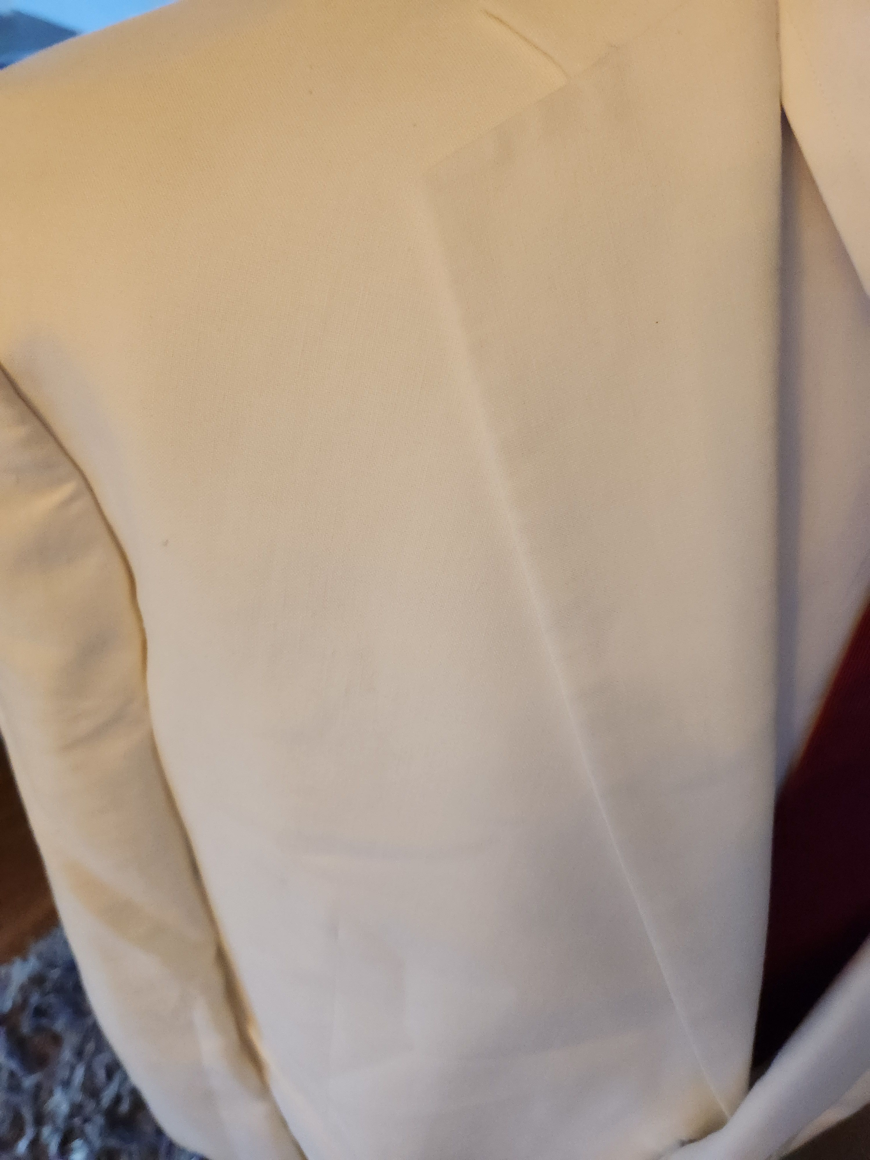 Nordstrom Men's 100% Linen White 2 Button Blazer Size 46R - 3 Thumbnail