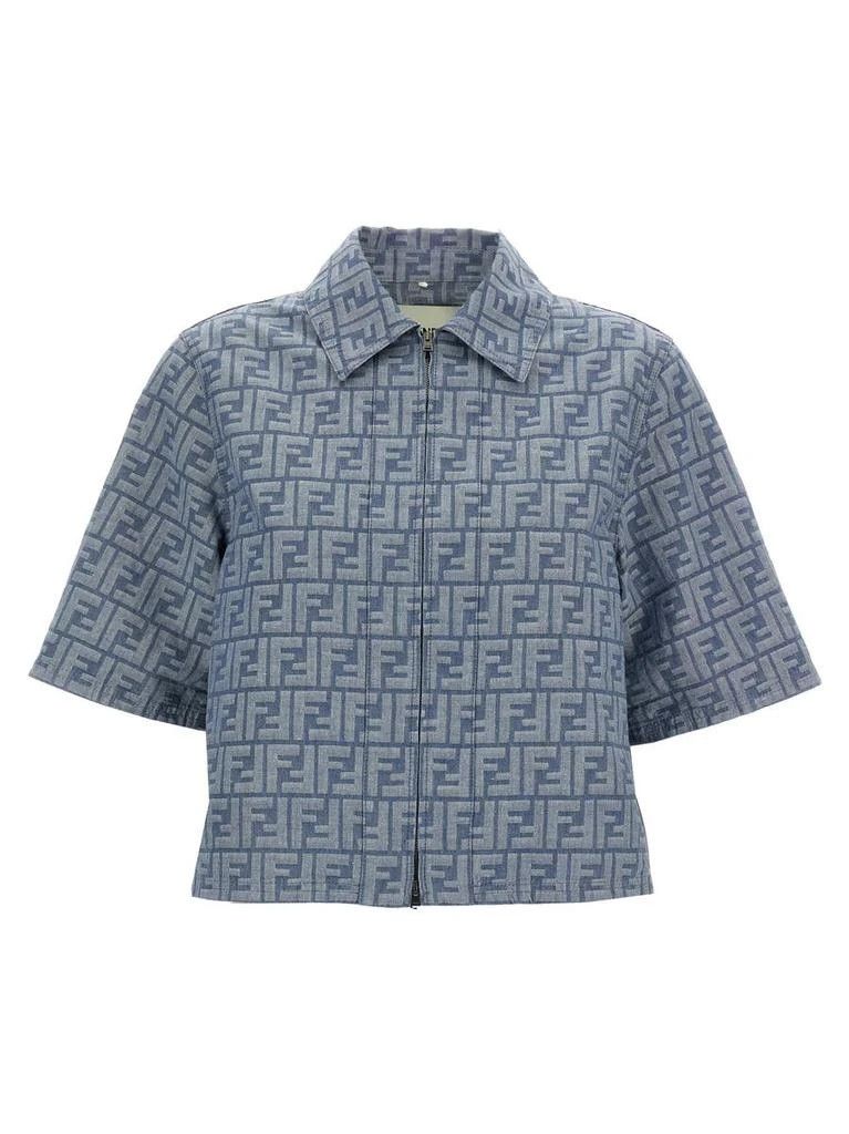 Fendi o1s1wg110326 Jacket in Blue Size L / US 10 / IT 46 - 1 Thumbnail