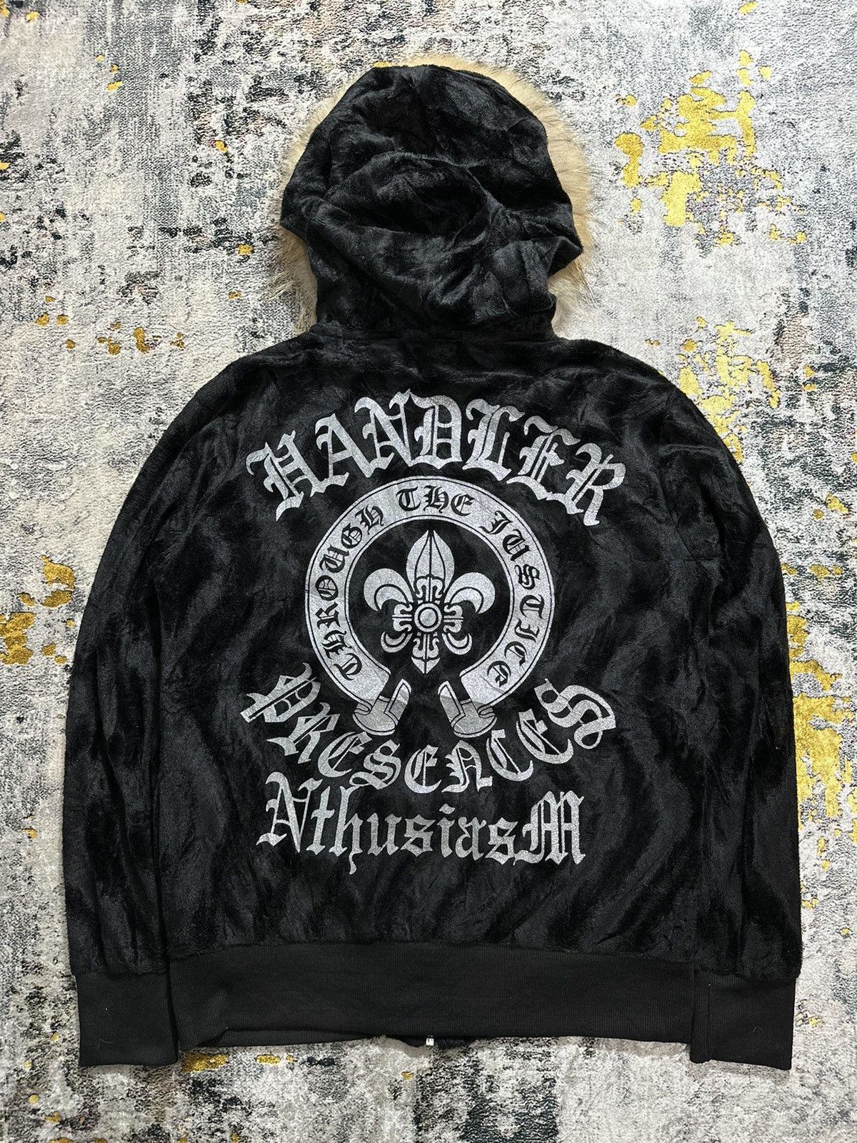 Beauty Beast AHEAD CLASH VELVET WAVY FUR ZIP HOODIE CH IFSIX LGB STYLE Size US L / EU 52-54 / 3 - 2 Thumbnail