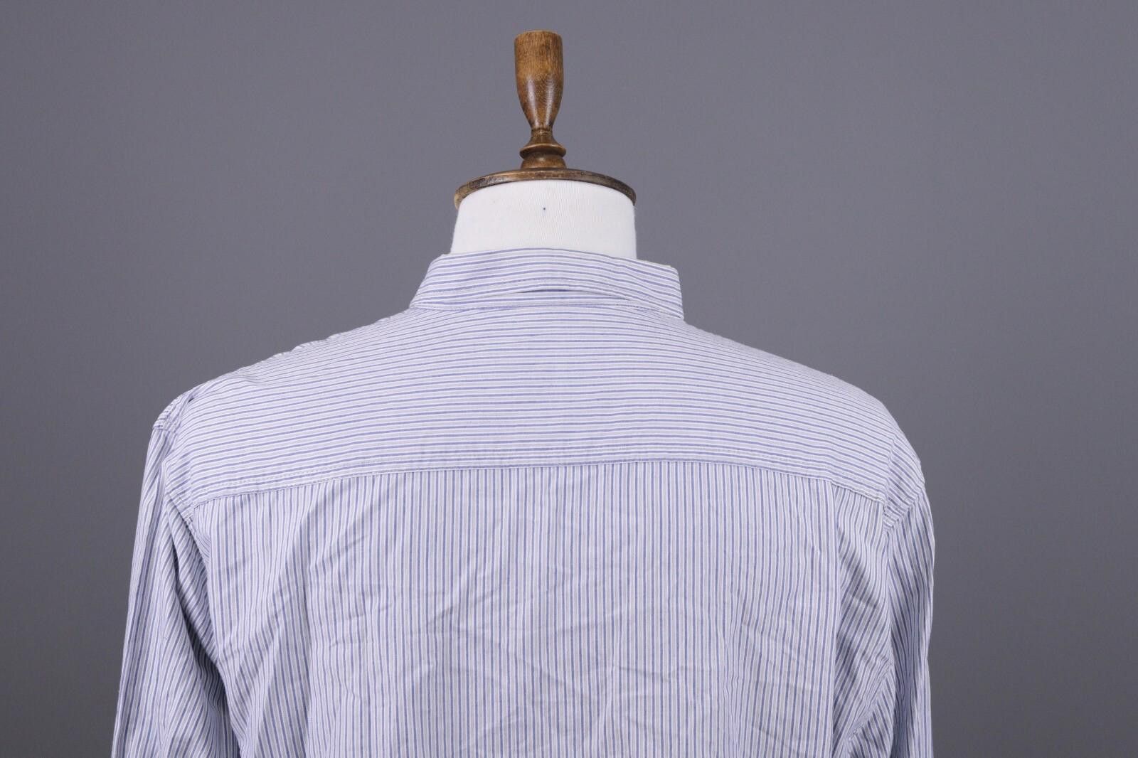 Desigual Desigual Regular Fit Blue Pinstripe Printed Shirt Sz XXL Size US XL / EU 56 / 4 - 11 Thumbnail