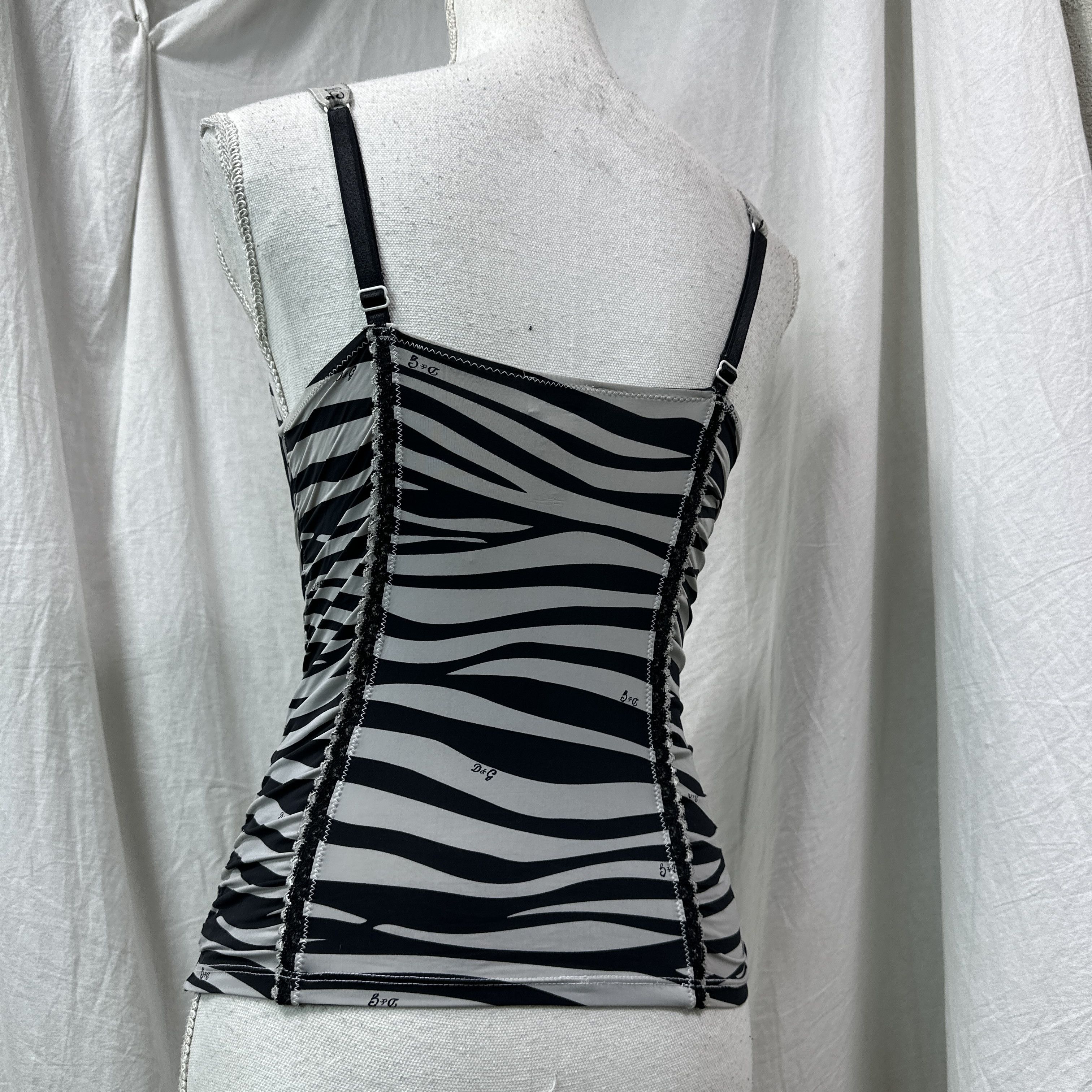 Dolce & Gabbana Vintage Avant Garde Old Money Dolce&Gabbana Zebra Top Y2K Size S / US 4 / IT 40 - 8 Thumbnail