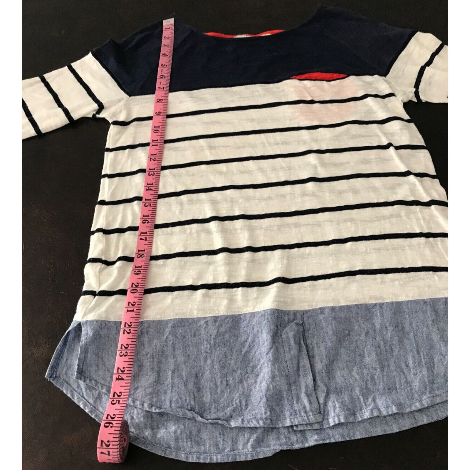 Anthropologie Anthropologie Postmark Women's Navy/White Striped Shirt Size M / US 6-8 / IT 42-44 - 7 Thumbnail