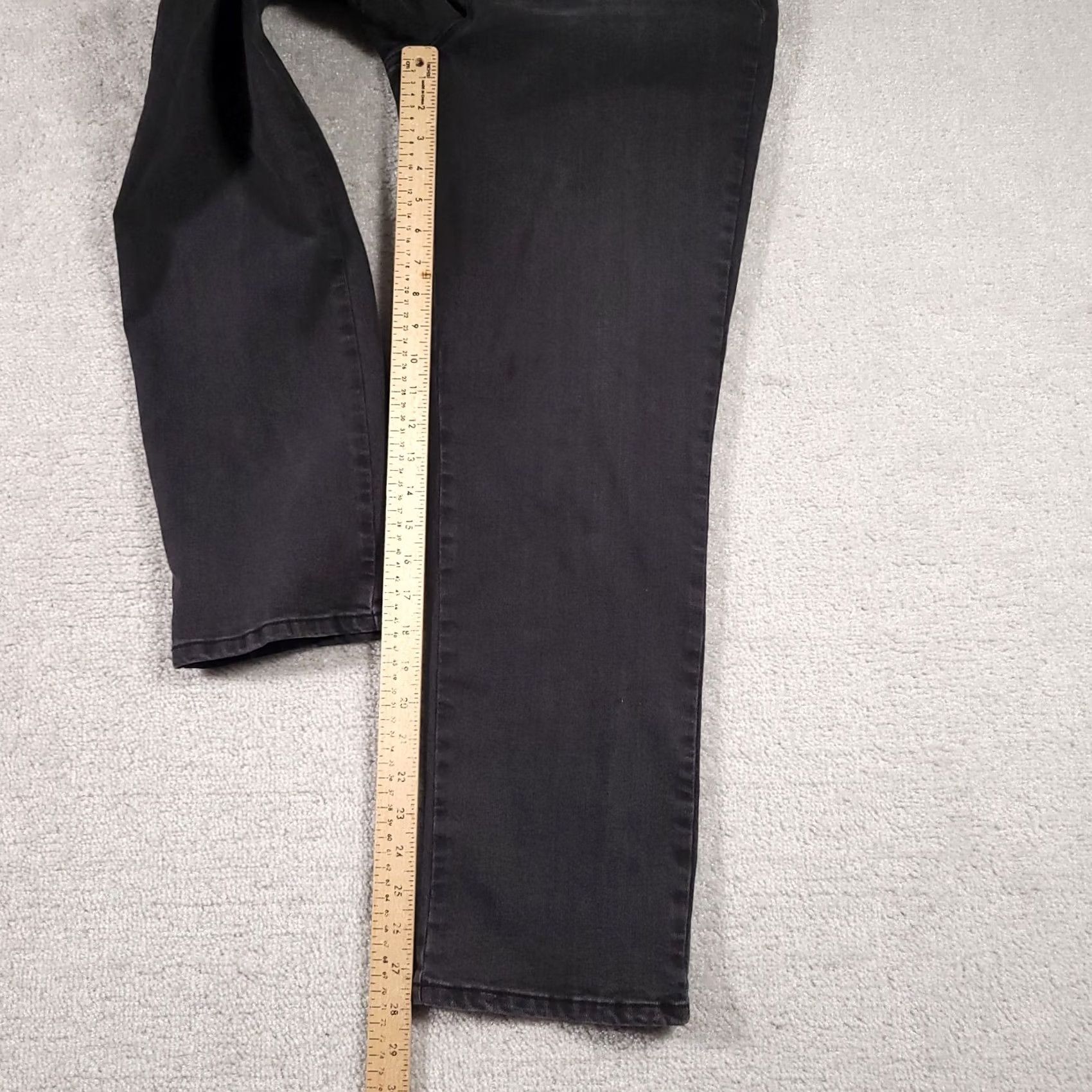 Gloria Vanderbilt Gloria Vanderbilt Amanda Jeans Women's 10 Short Denim Black Stretch Straight Leg Jeans Size 32" / US 10 / IT 46 - 7 Thumbnail