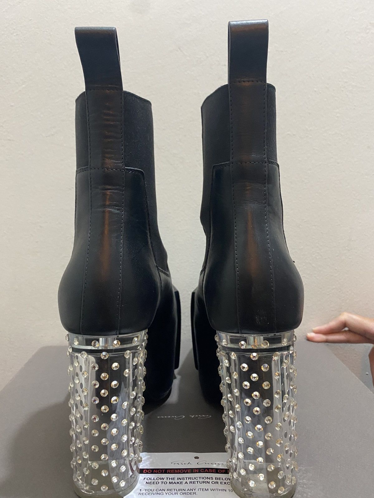 Rick Owens RICK OWENS LEATHER BOOTS Size US 7 / IT 37 - 8 Thumbnail