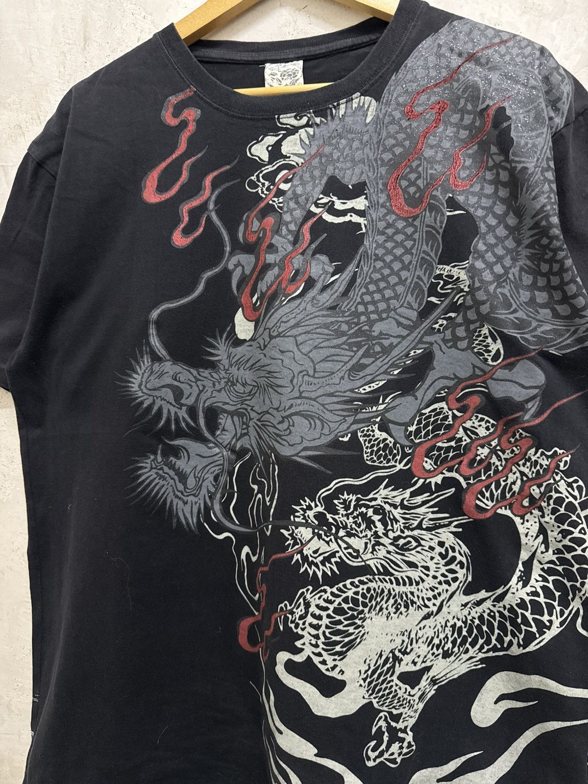 Japanese Brand 2000s Sukajan Dragon Japanese Cultural Tee Size US L / EU 52-54 / 3 - 4 Thumbnail