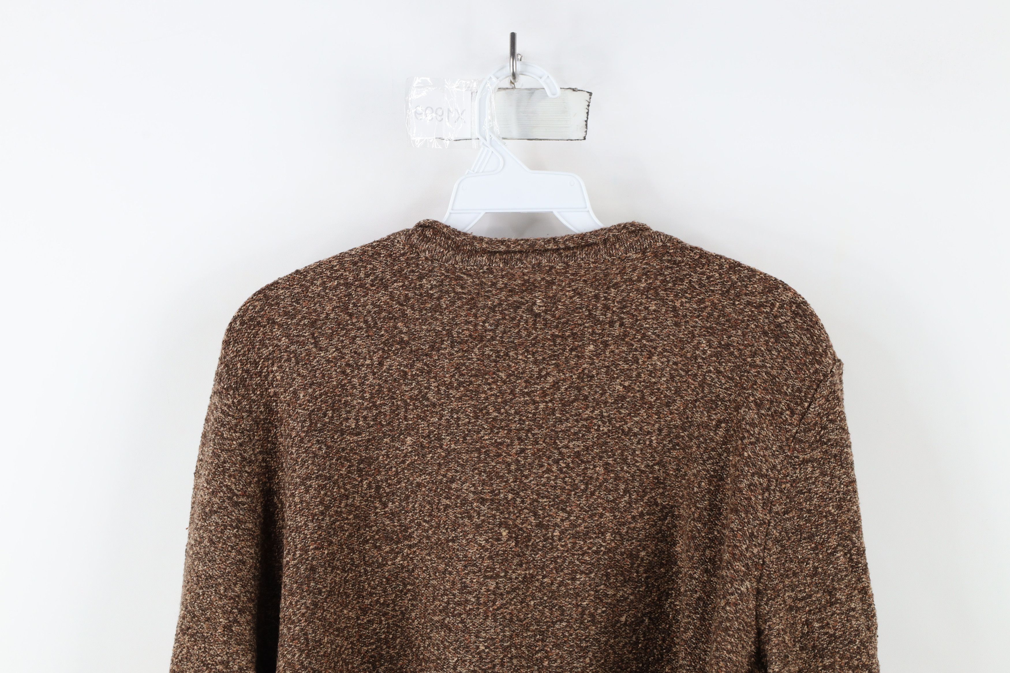 Vintage Vintage 90s Streetwear Marled Knit V-Neck Sweater Brown Size XL / US 12-14 / IT 48-50 - 7 Thumbnail