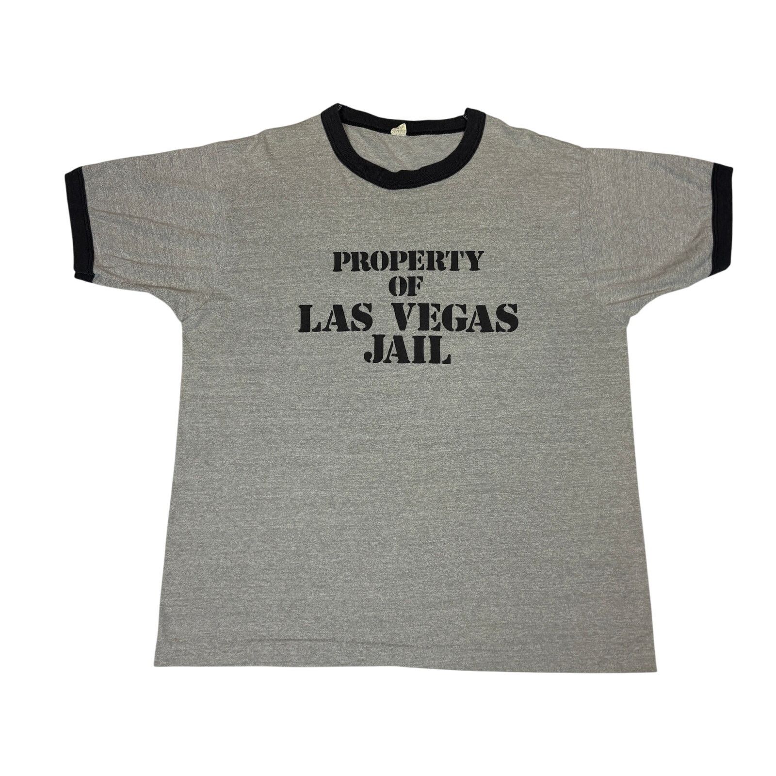 Vintage Vintage 80 Property Of Las Vegas Jail Ringer Shirt Men's XL Size US XL / EU 56 / 4 - 1 Thumbnail