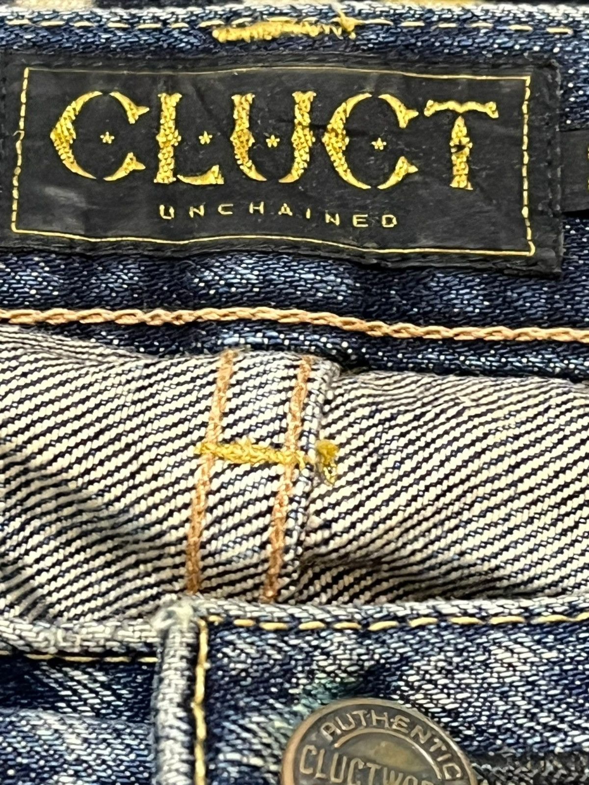 Nigo Vintage Japanese Cluct Selvedge Whiskers Denim Size US 32 / EU 48 - 7 Thumbnail