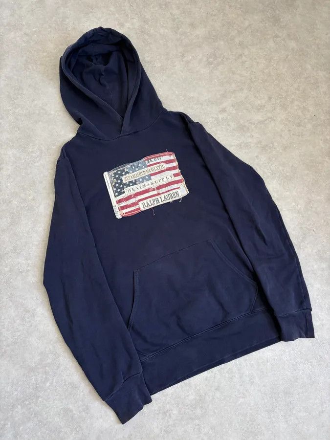 Polo Ralph Lauren 2010s Ralph Lauren Navy USA Flag Hoodie Size US M / EU 48-50 / 2 - 4 Thumbnail