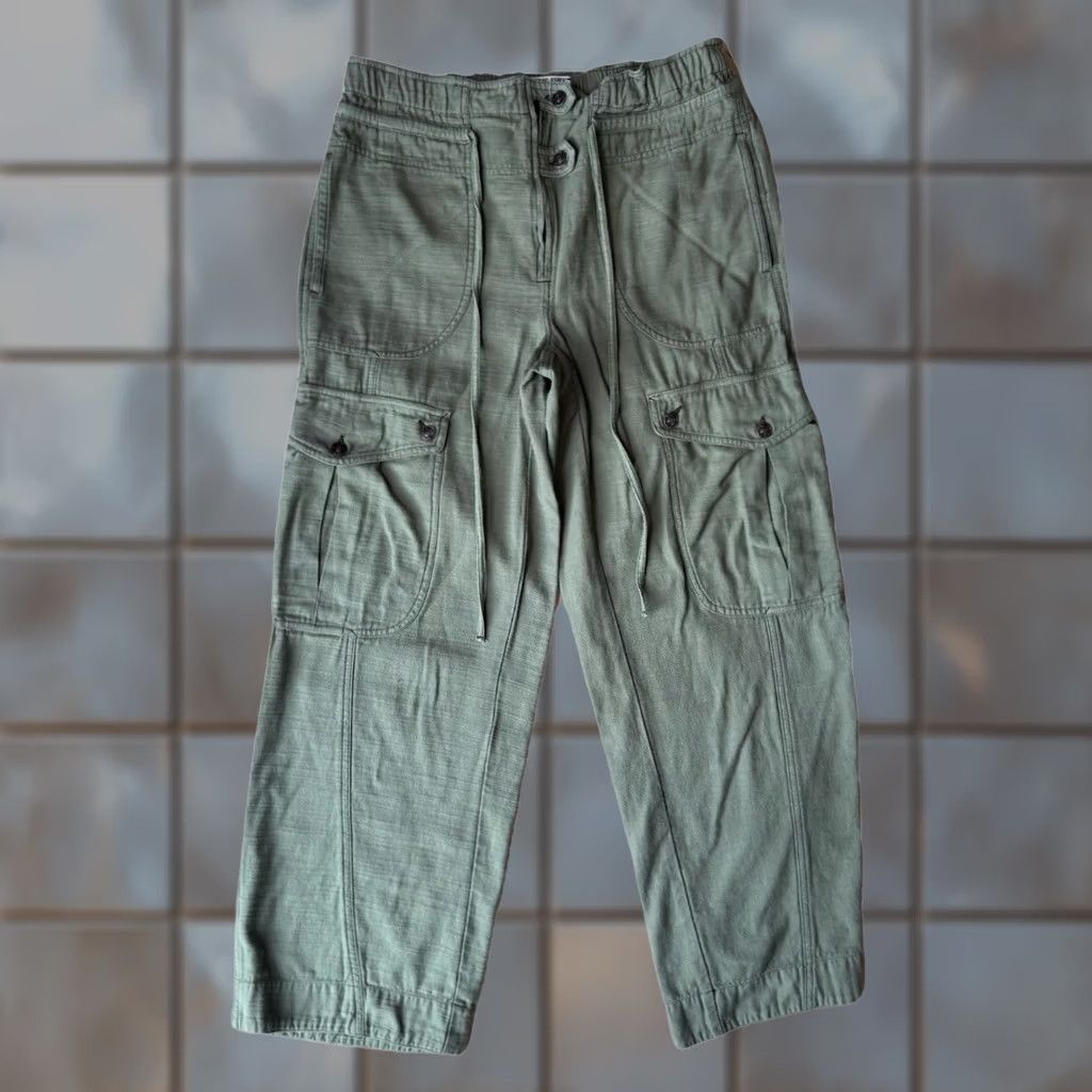 Free People Free People Tahiti Pull On Cargo Pants Women's Medium Green Wide-Leg Casual Pant Size 32" / US 10 / IT 46 - 1 Thumbnail