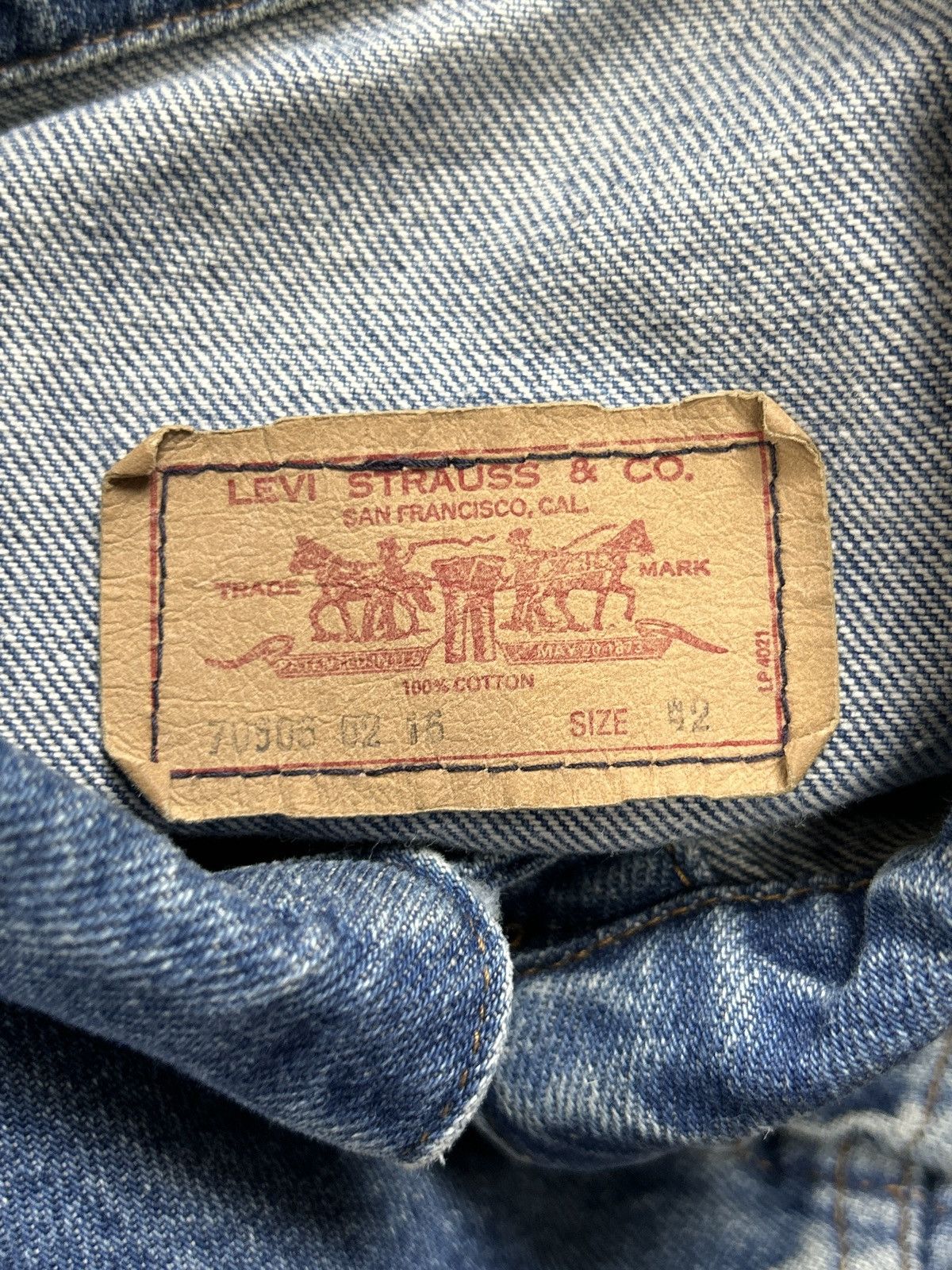 Levi's 80s Levis Type 3 70506-5216 GB Jeans Denim Jacket Size 42(L) Size US L / EU 52-54 / 3 - 11 Thumbnail