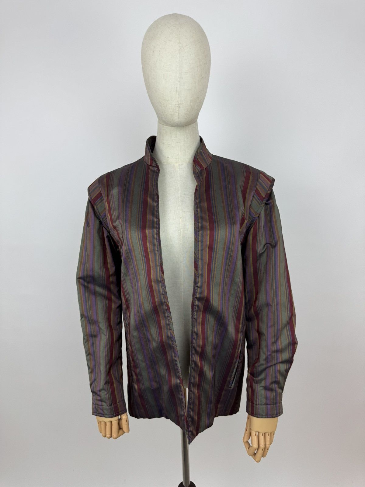 Other Alexon Striped Bomber jacket Vintage Made In Great Britain Size L / US 10 / IT 46 - 1 Thumbnail
