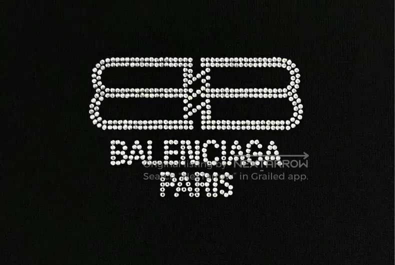 Balenciaga Balenciaga Black Crystal Double B Snap Lettering Logo Shor Size US XS / EU 42 / 0 - 4 Thumbnail
