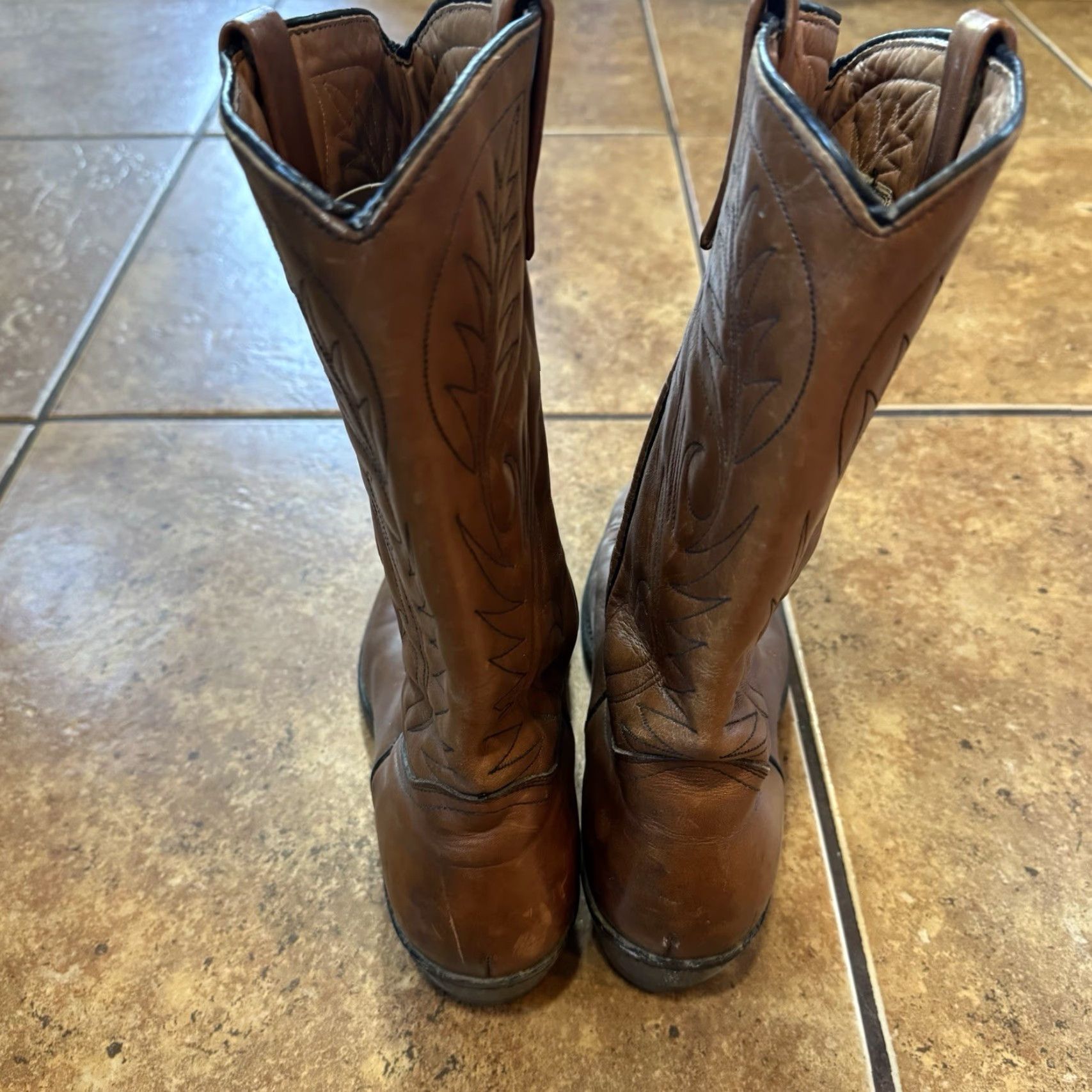 Vintage VINTAGE Red Wing Pecos Cowboy Boots Leather Made In USA Sz 11.5 B Western Brown Leather Cowboy Boots Mens Size US 12 / EU 45 - 5 Thumbnail