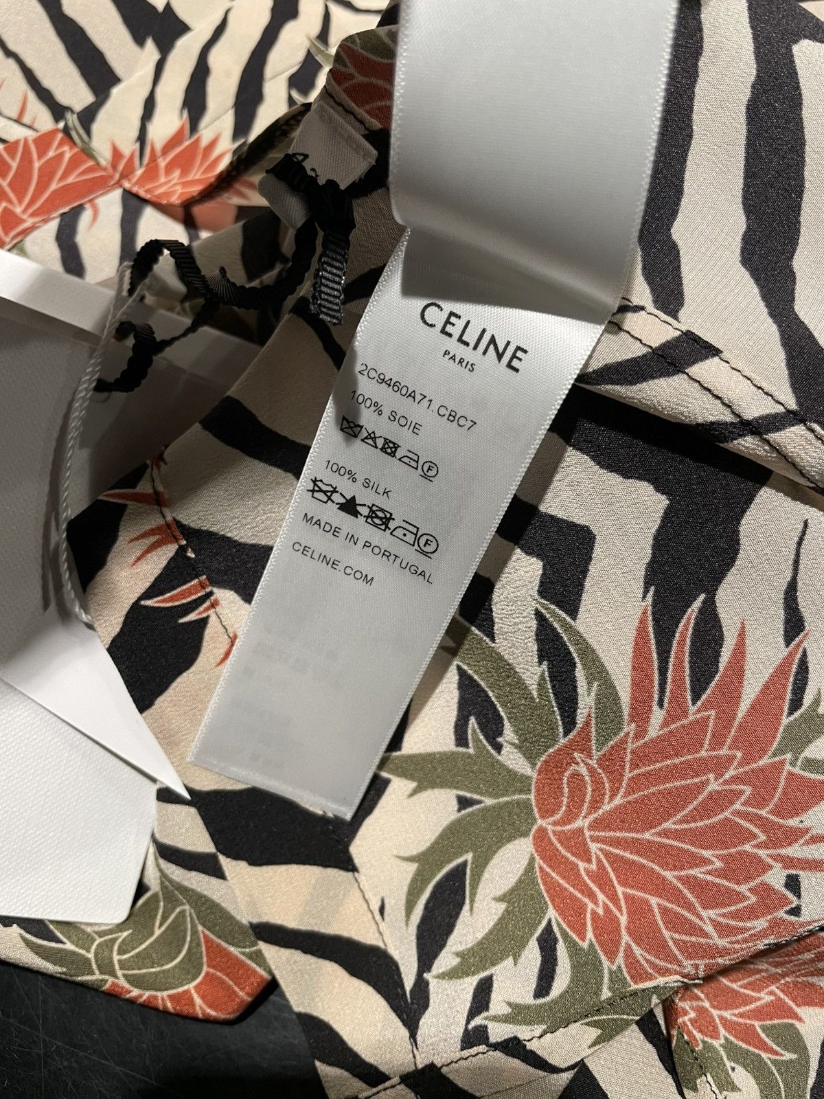 Celine hawaiian shirt in printed crêpe de chine Size US XL / EU 56 / 4 - 6 Thumbnail