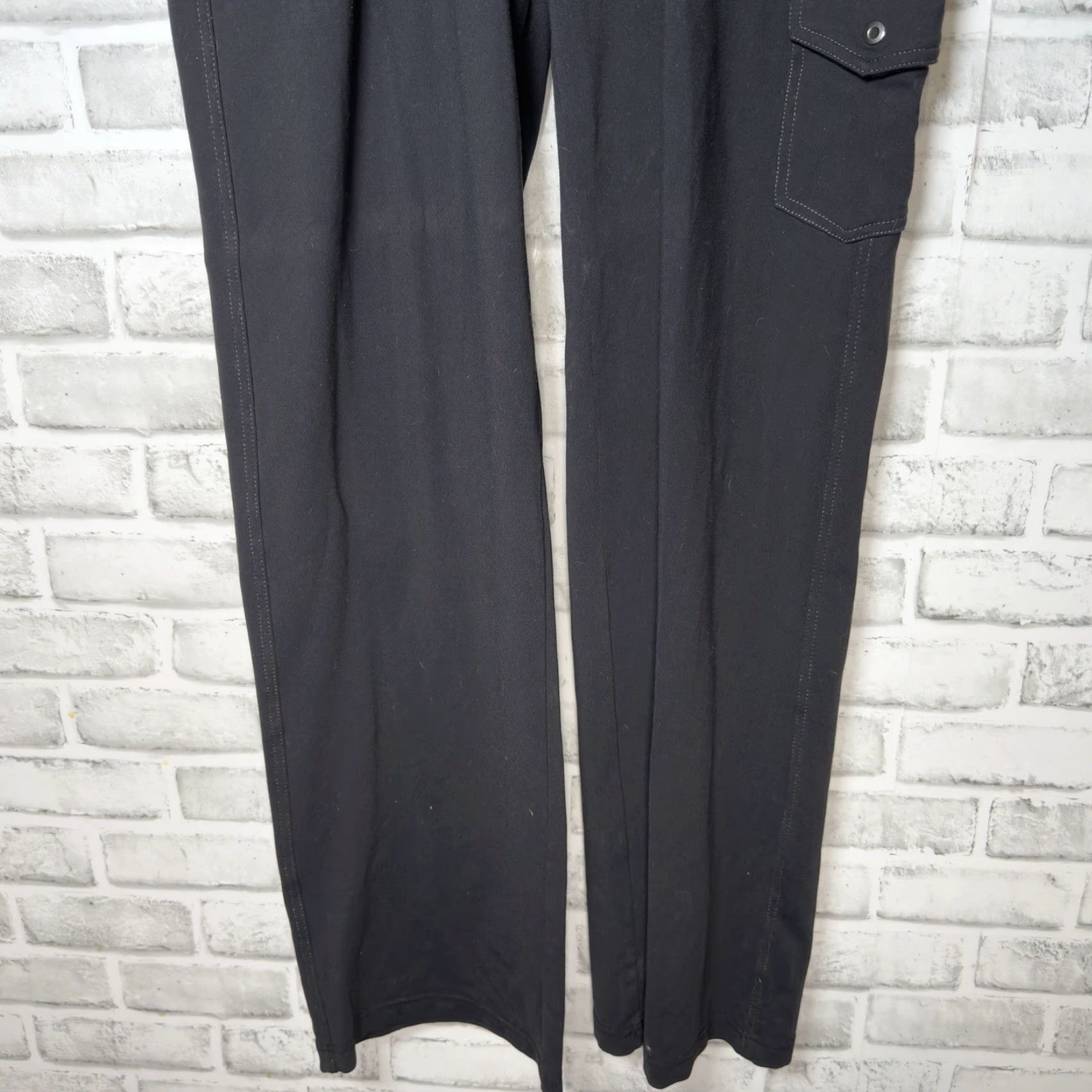 Vintage Kuhl Black Polyester Blend Athletic Track Pants Womens Size 12 Drawstring Stretchy Pants Size 34" / US 12 / IT 48 - 3 Thumbnail