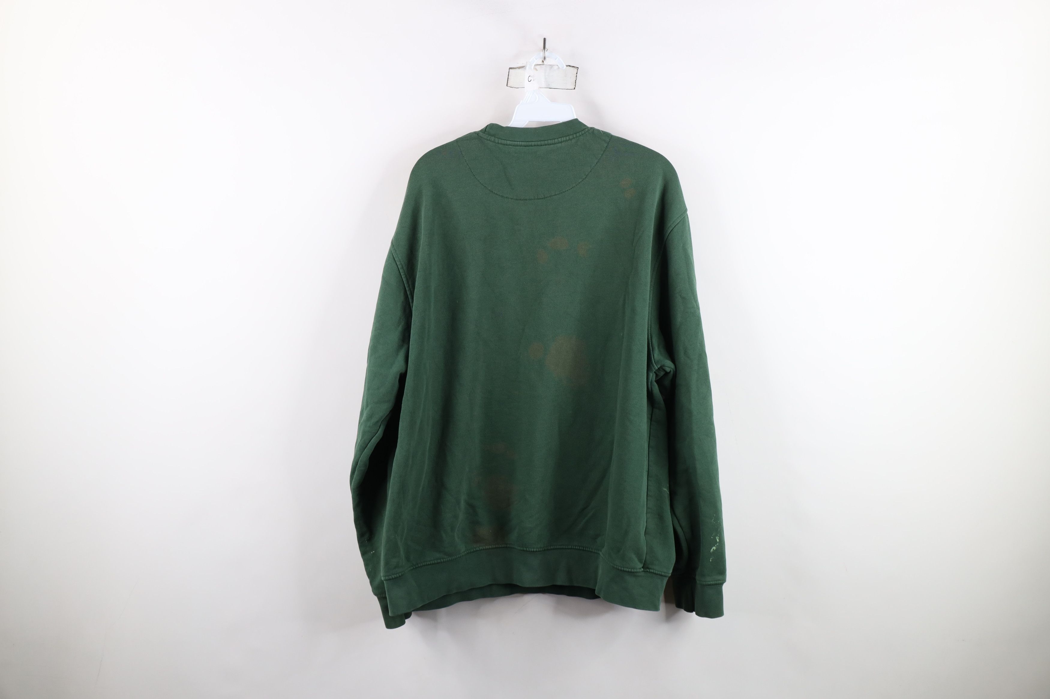 Nike × Vintage Vintage 90s Y2K Nike Swoosh Crewneck Sweatshirt Grass Green Size US L / EU 52-54 / 3 - 12 Thumbnail