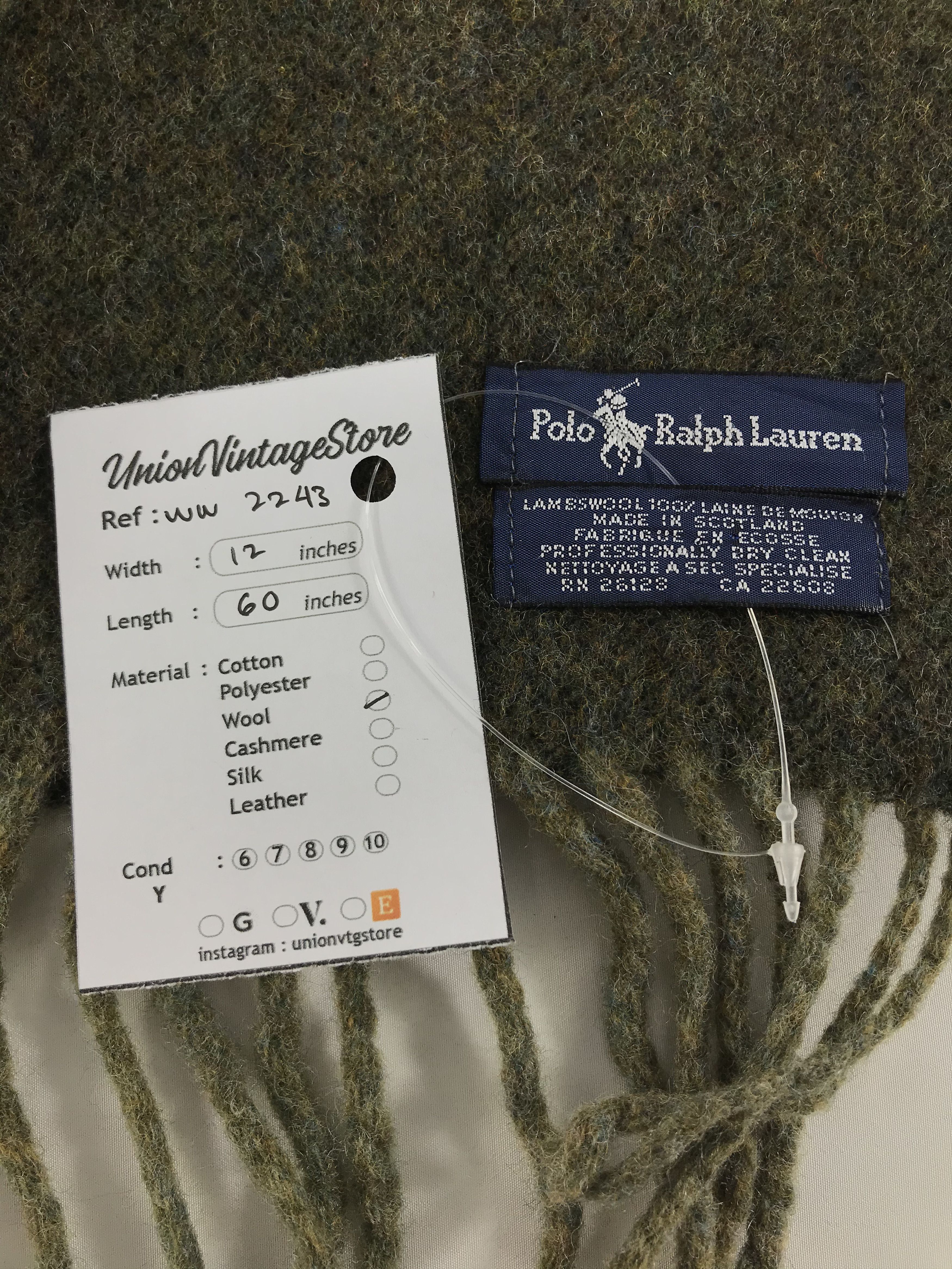 Polo Ralph Lauren × Vintage Polo Ralph Lauren Scarf / Muffler / Neckwear - WW2243 Size ONE SIZE - 5 Thumbnail