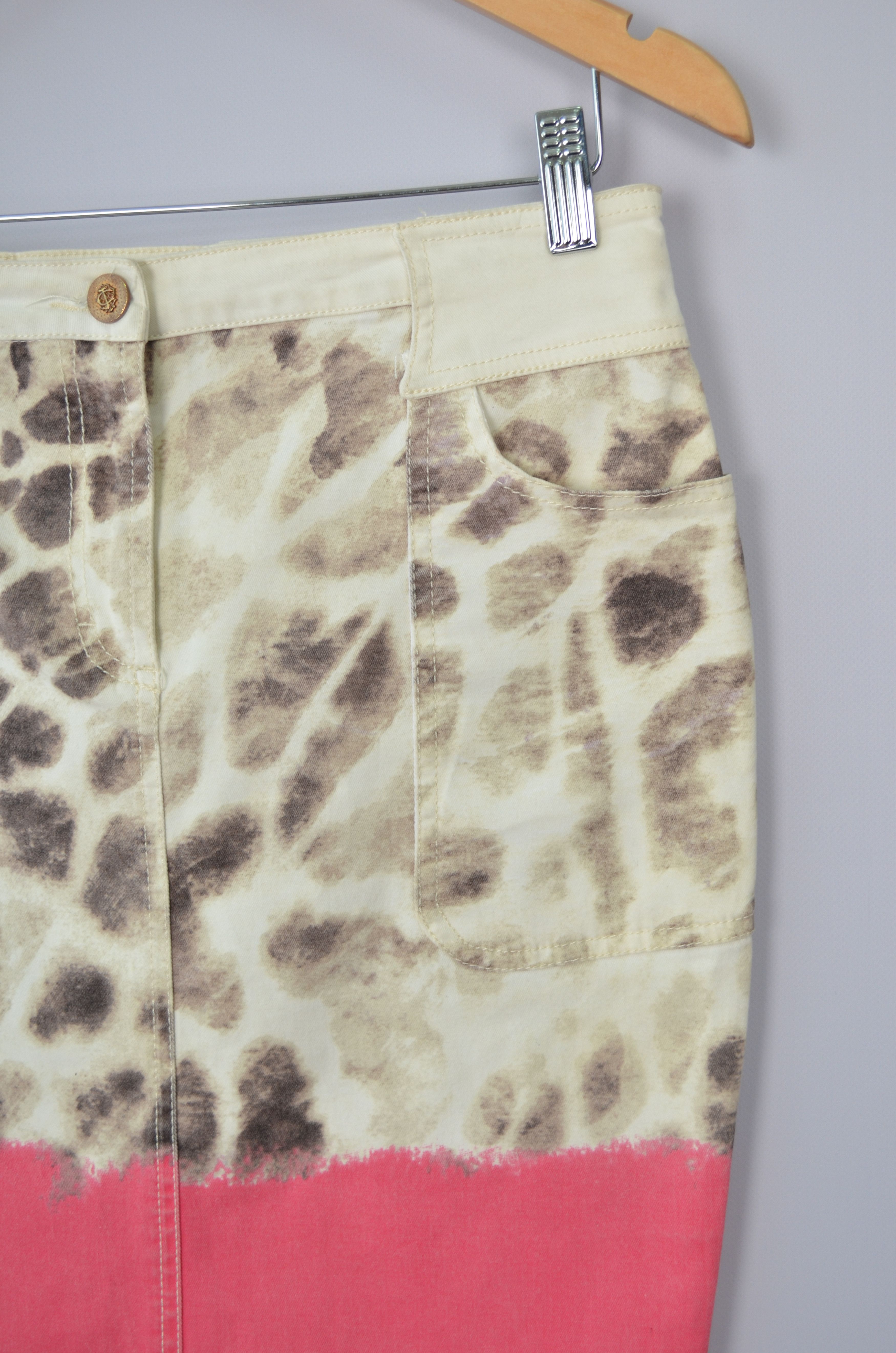 Just Cavalli × Roberto Cavalli Roberto Cavalli Just Animal Leopard Print Skirt 42\US6 Size 28" / US 6 / IT 42 - 4 Thumbnail
