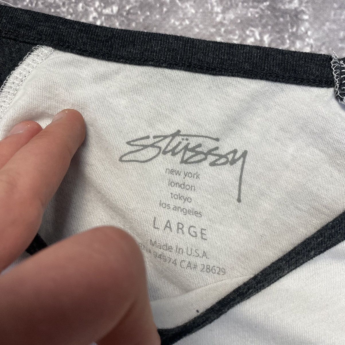 Stussy Vintage Stussy Big Logo 3/4 Women’s Longsleeve Size L / US 10 / IT 46 - 4 Thumbnail
