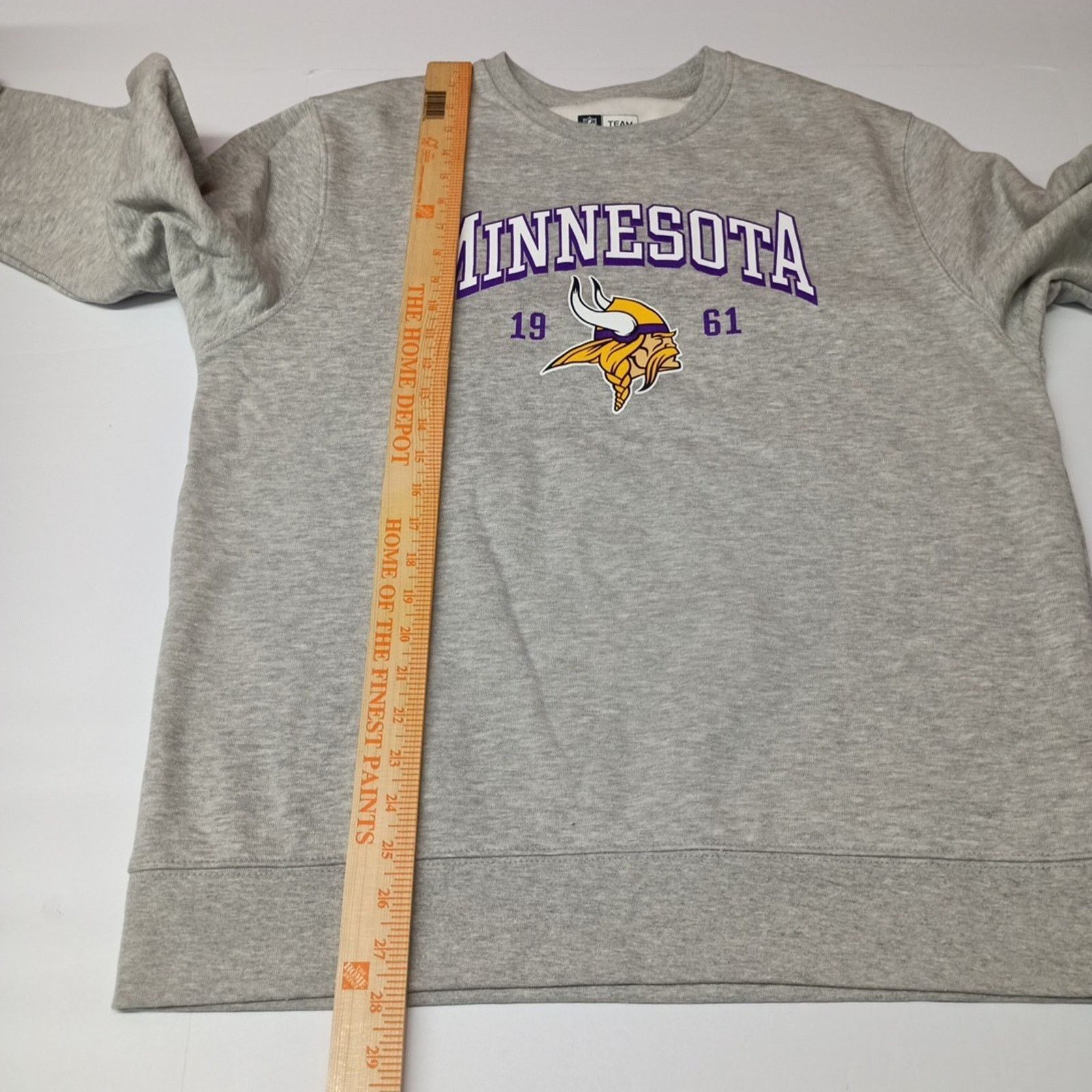 NFL NFL Men’s Minnesota Vikings Pullover Sweatshirt Size L Gray Size US L / EU 52-54 / 3 - 6 Thumbnail