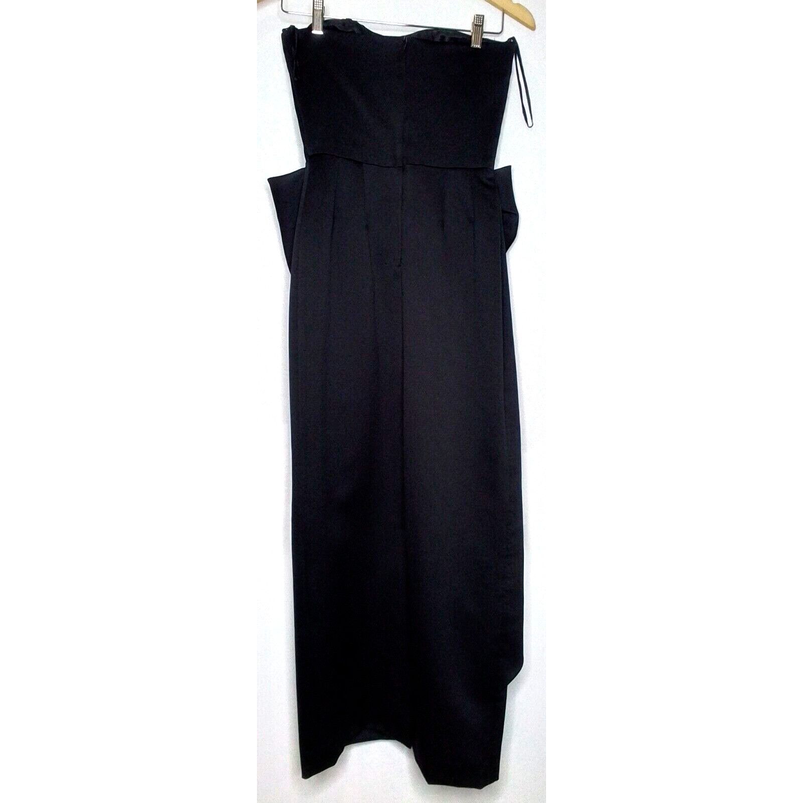 Other Victor Costa Dress Women's 6 Black Old Hollywood Glam VTG Size M / US 6-8 / IT 42-44 - 3 Thumbnail