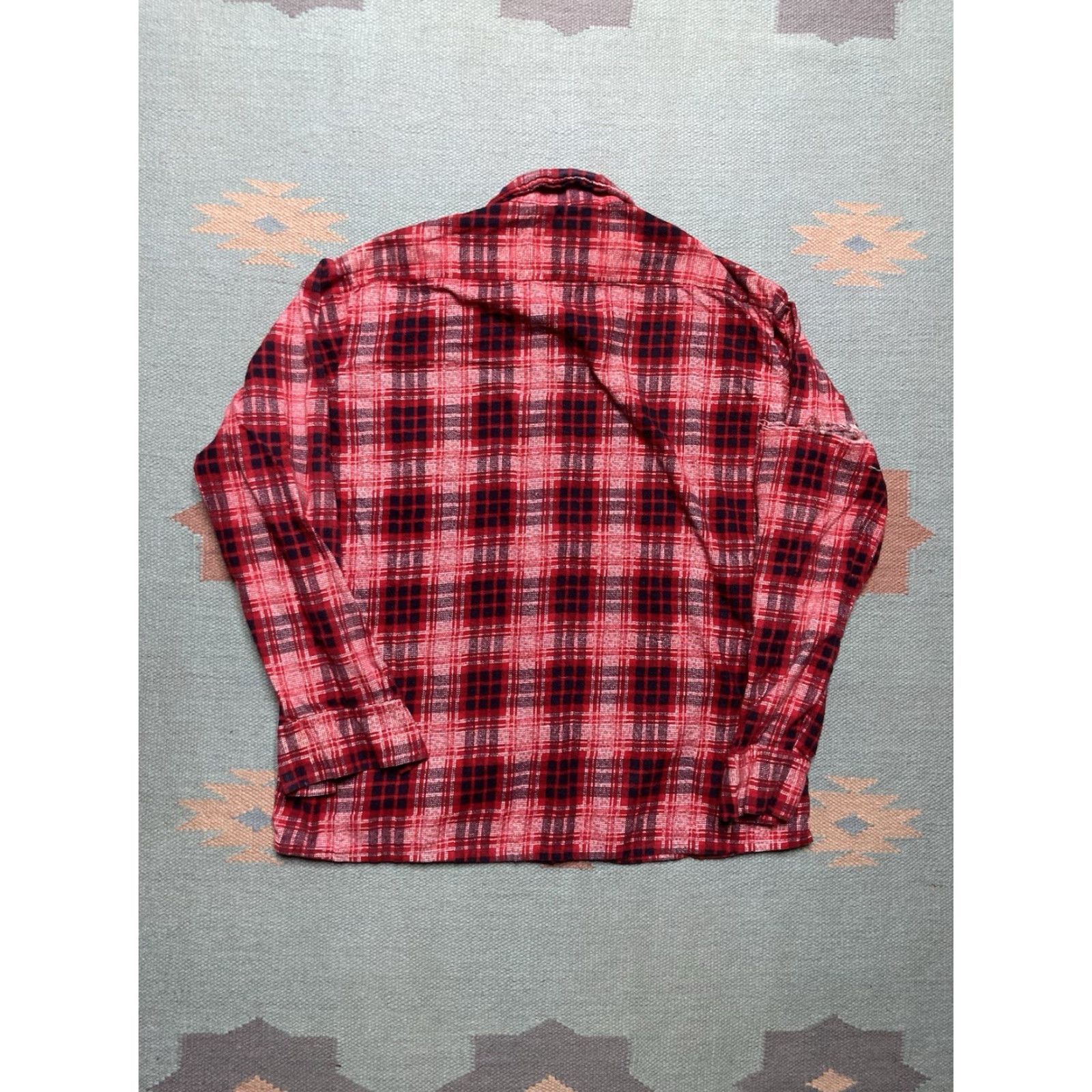 Vintage VINTAGE 70s 80s brushed cotton flannel shirt red plaid large Unbranded Men L Button-Up Size US L / EU 52-54 / 3 - 6 Thumbnail
