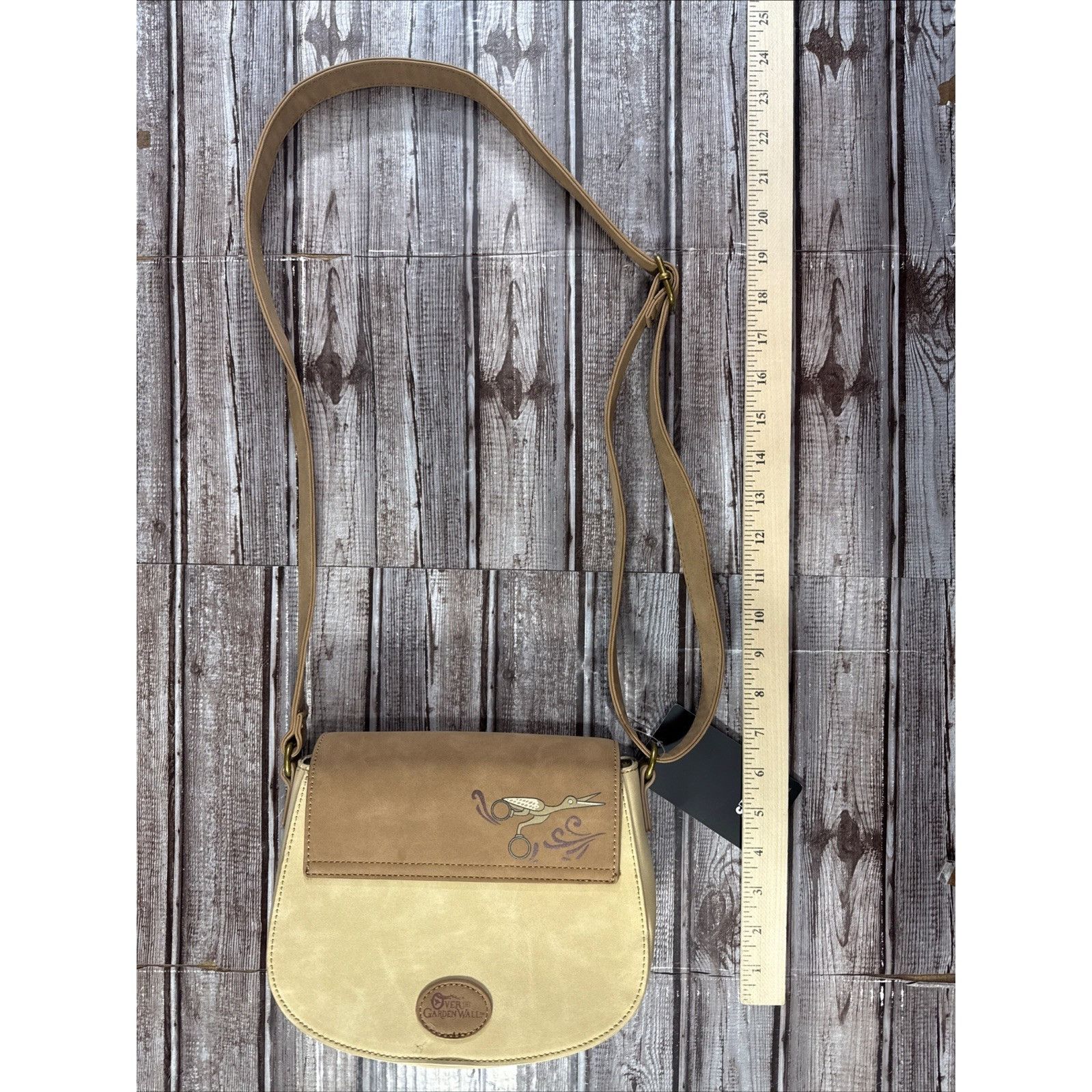 Over The Garden Wall Crossbody Bag Purse Embroidered Leaves