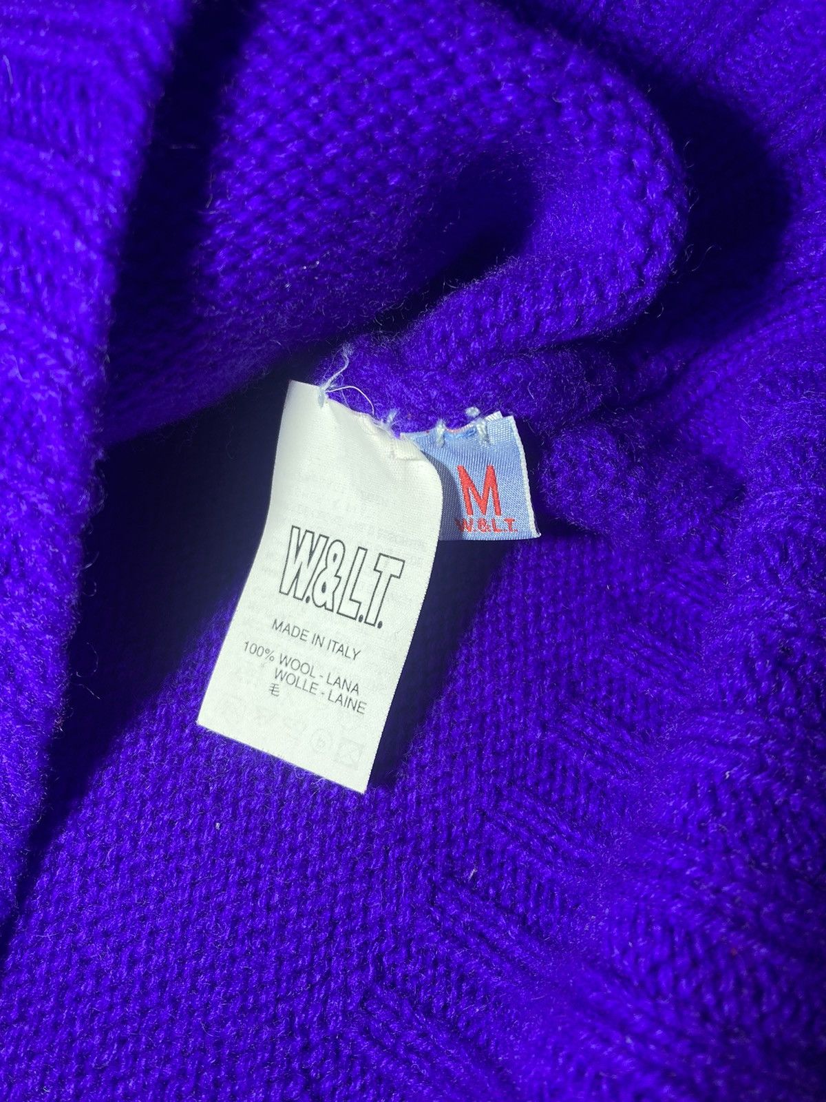 Walter Van Beirendonck AW98 W&LT Royal Purple Lambswool Knit Sweater Beirendonck 90 Size US M / EU 48-50 / 2 - 6 Thumbnail