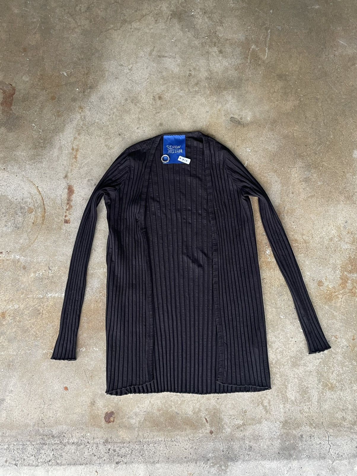 image of Simon Miller Pleated Cardigan in Black, Men's (Size Small)