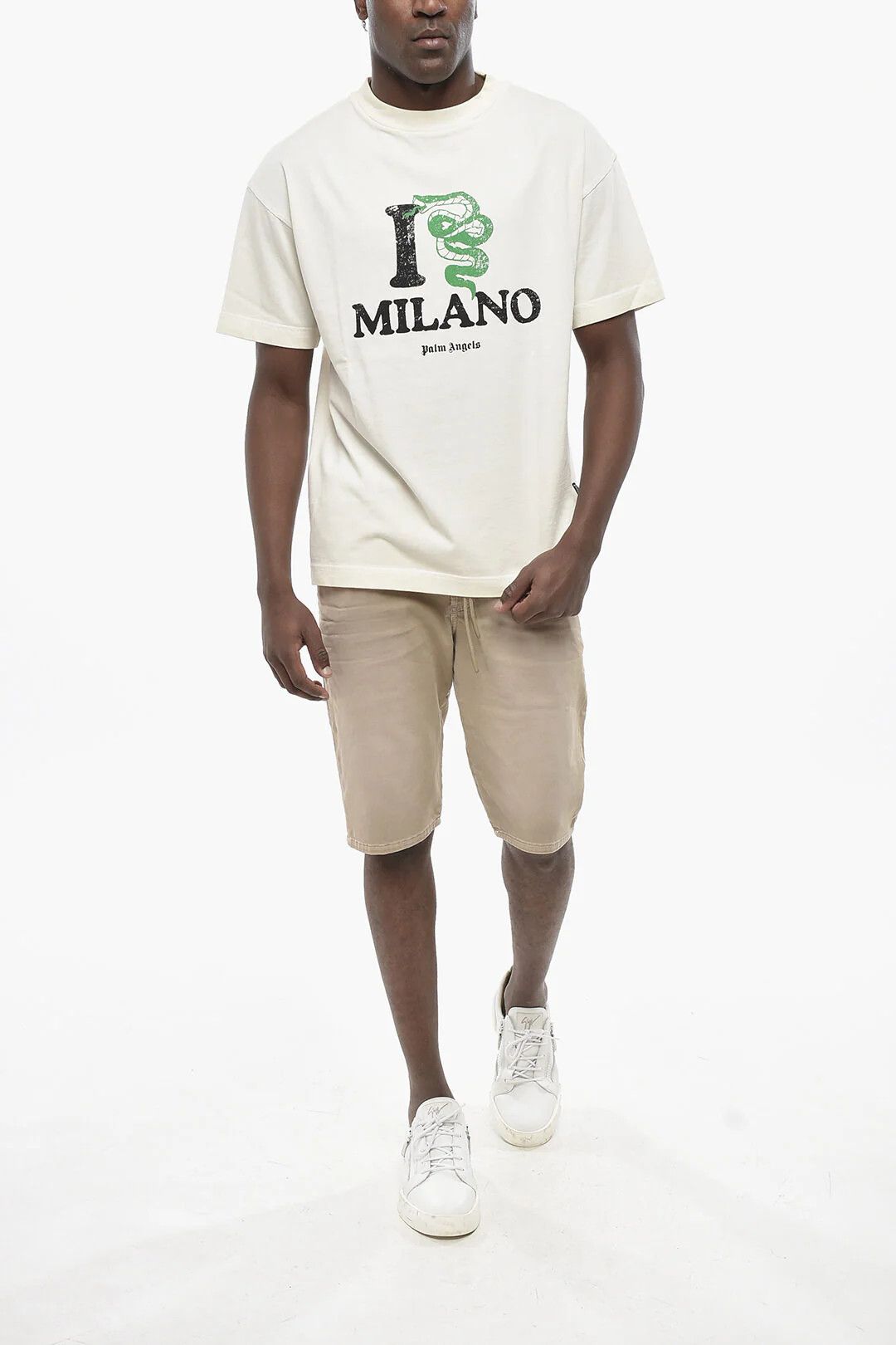 Palm Angels og1mm0226 Cotton T-Shirt in White Size US L / EU 52-54 / 3 - 4 Thumbnail