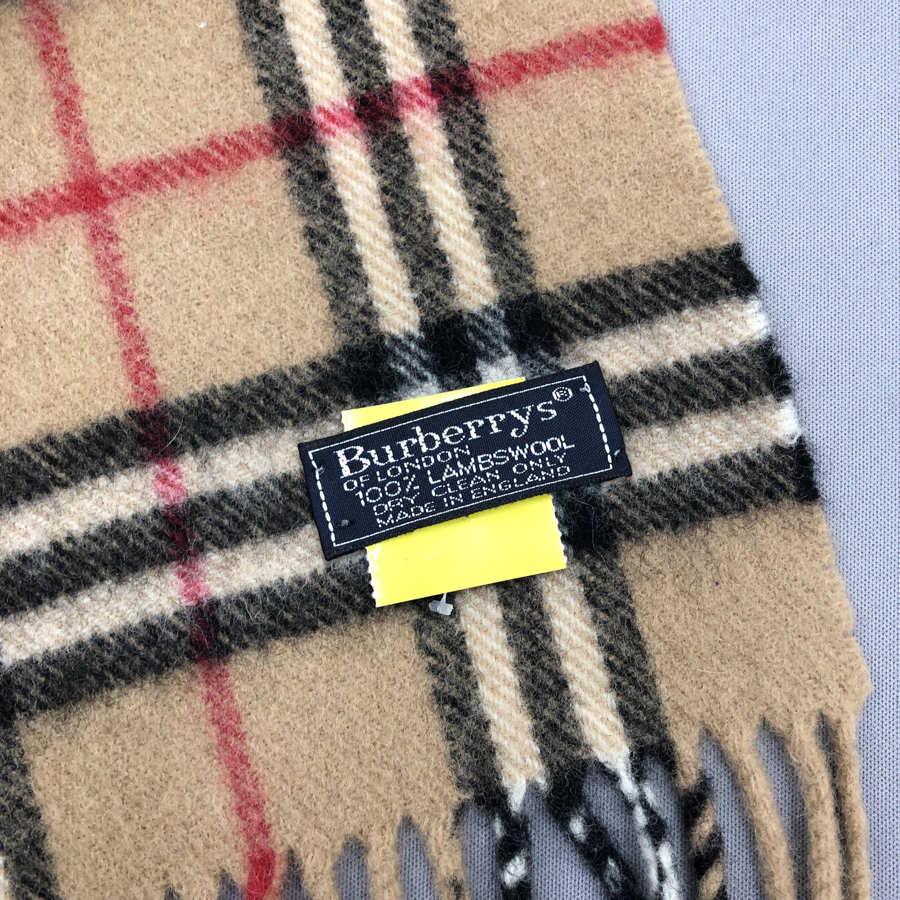 Burberry Vintage Burberry Scarf Muffler Wool Cashmere Scarves Size ONE SIZE - 6 Thumbnail