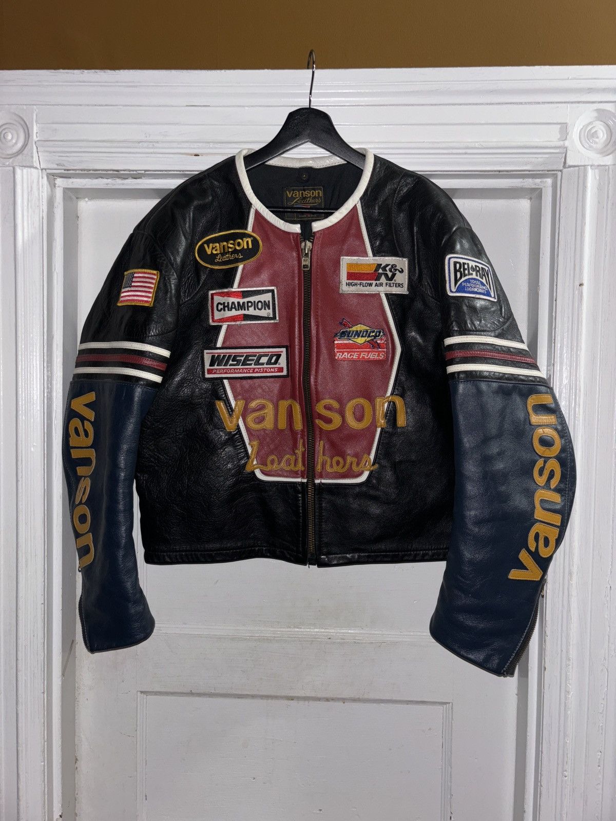 VANSON STAR Leather Motorcycle Jacket Patches USA MADE