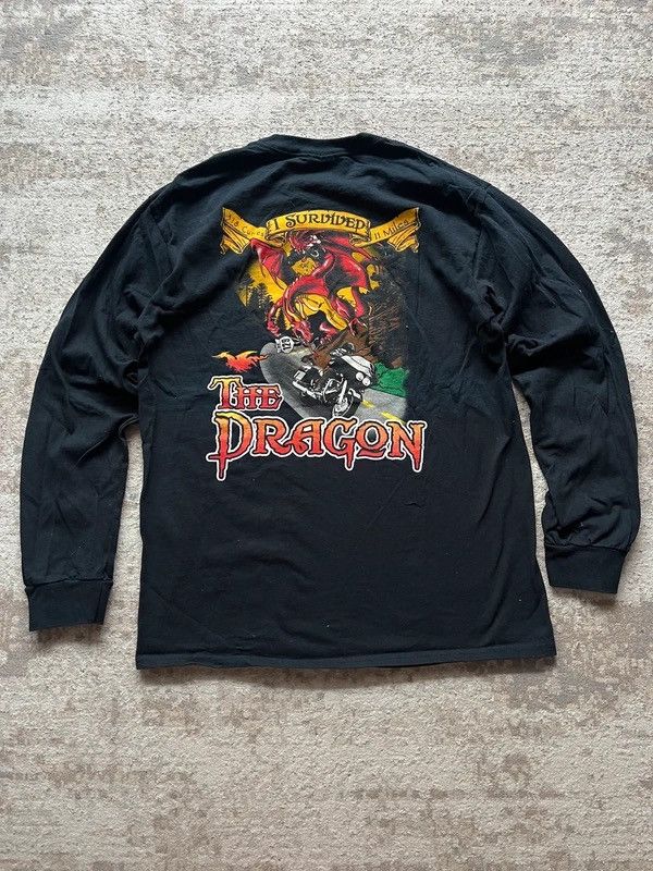 Gildan Gildan Sz M Long Sleeves The Dragon Black Bike Club Size US XL / EU 56 / 4 - 1 Thumbnail