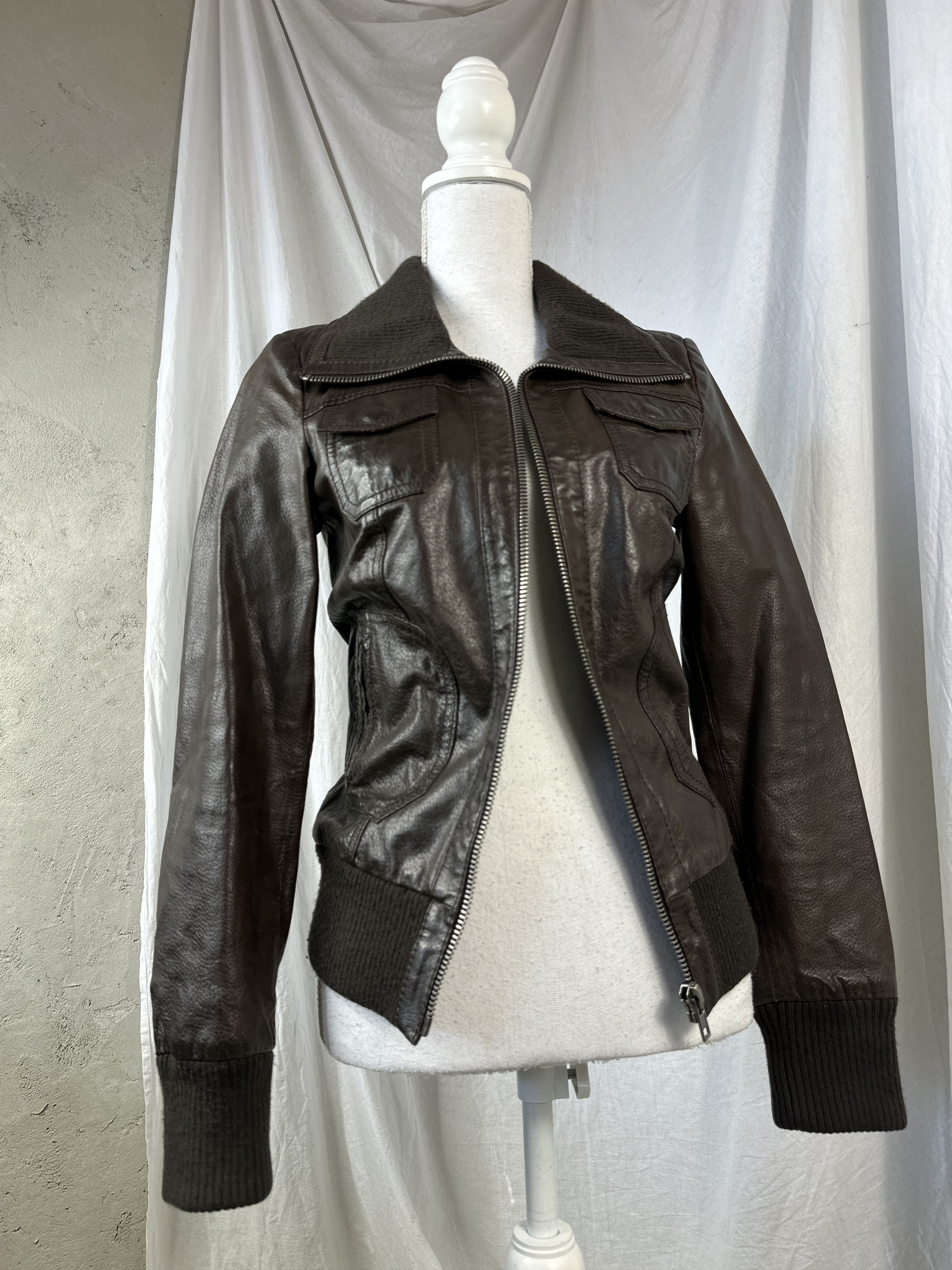 Vintage Vintage Biker Choclate Brown Leather Jacket Size US S / EU 44-46 / 1 - 5 Thumbnail