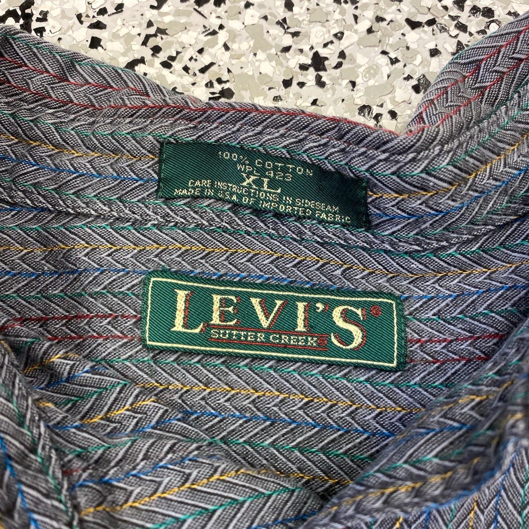 Levi's VINTAGE Levi's Shirt Mens XL Green Flannel Button-Up Sutter Creek 80s 90s Geometric Long Sleeve Cotton Button Size US XL / EU 56 / 4 - 4 Thumbnail