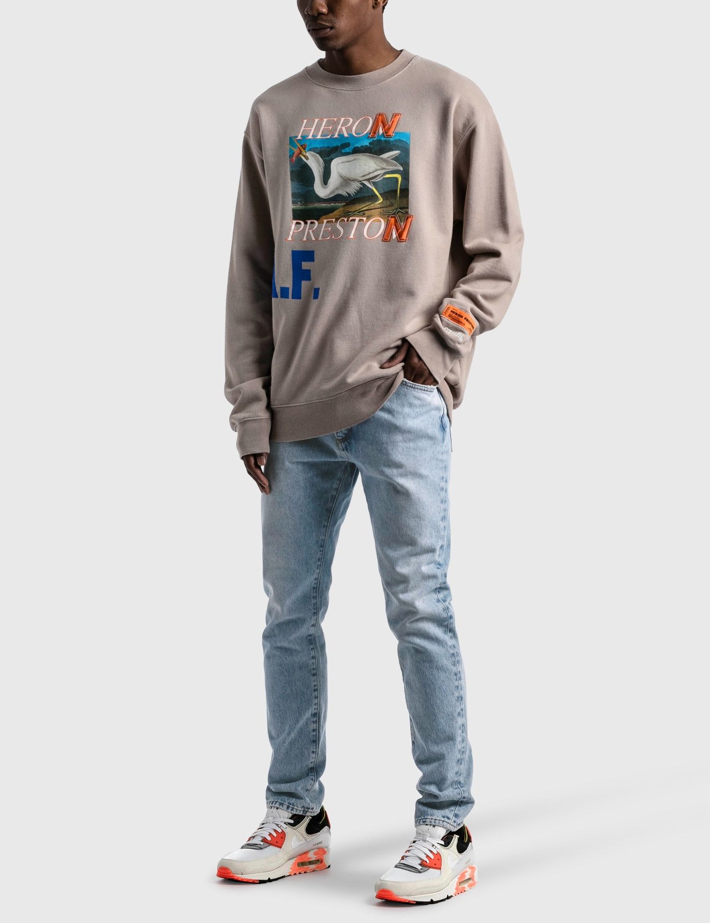 Heron Preston Heron Preston Taupe Heron A.F. Sweatshirt Size US S / EU 44-46 / 1 - 6 Thumbnail