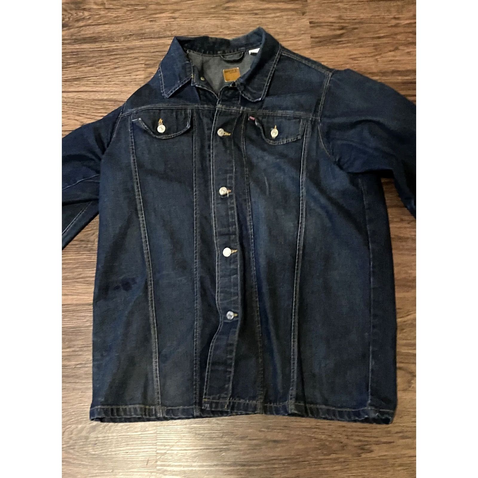 Vintage VINTAGE Levis Lot 53 Unisex Adult Jean Jacket Blue Buttons Distressed Red Tag XL Jacket Mens Size US 36 / EU 52 - 5 Thumbnail