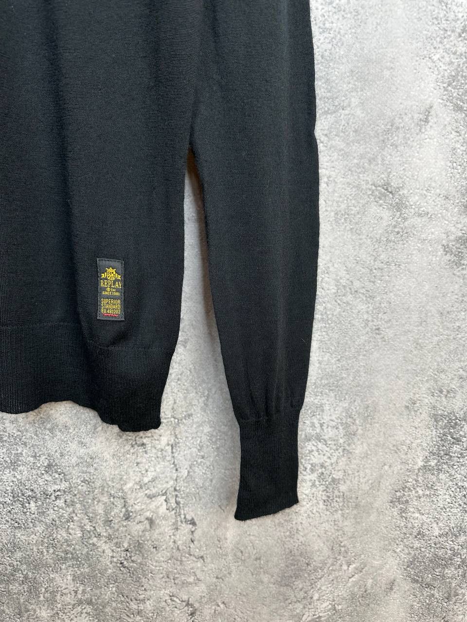 Replay Replay Exclusive Knitwear 100% Lana Wool Sweater Black Crew Size M / US 6-8 / IT 42-44 - 8 Thumbnail