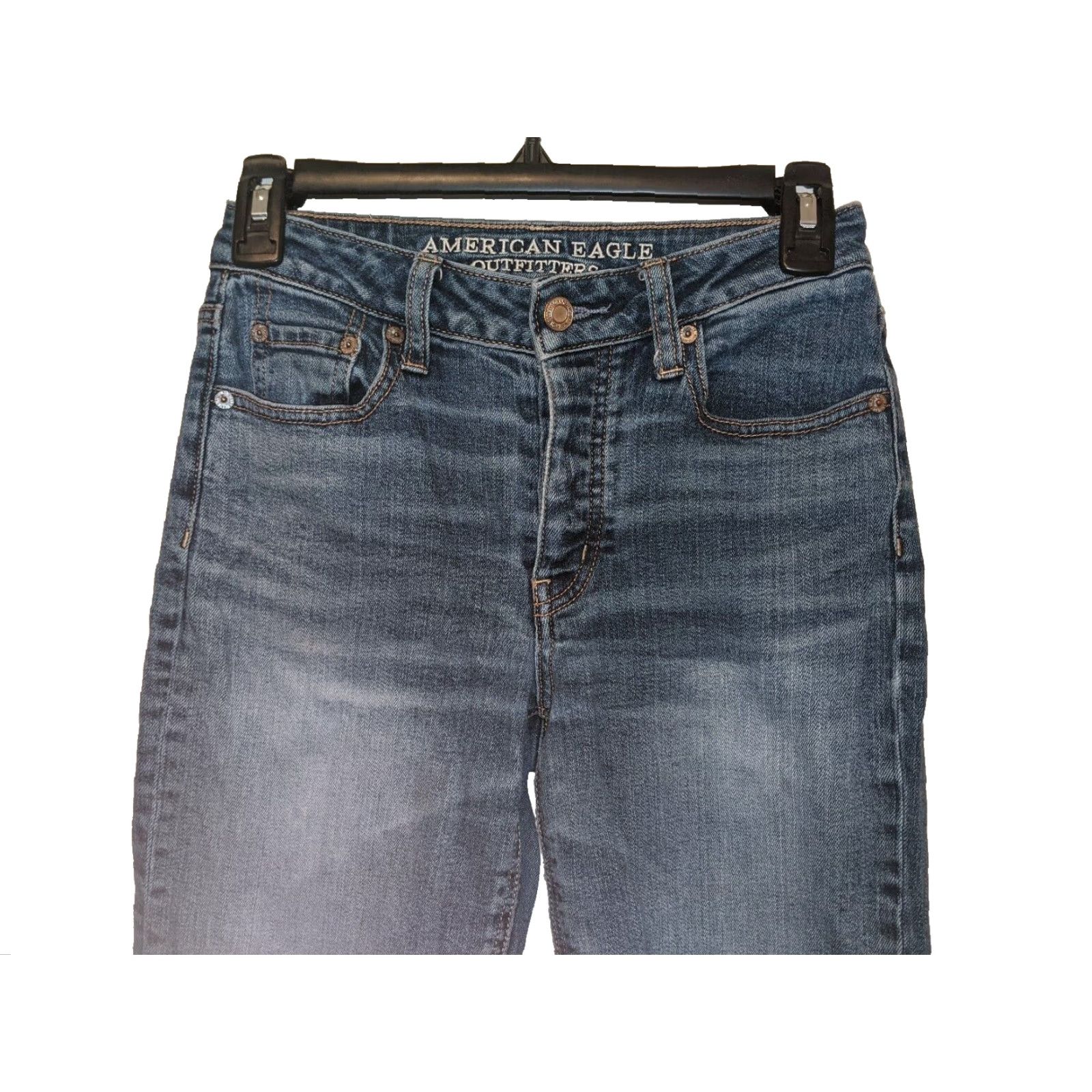 American Eagle Outfitters VINTAGE American Eagle Outfitters Jeans Crop Cropped High Rise Skinny 0 Womens 24 Inseam 25 Blue Denim 99% cotton 1% elastane N/A Size 25" / US 0 / IT 36 - 4 Thumbnail
