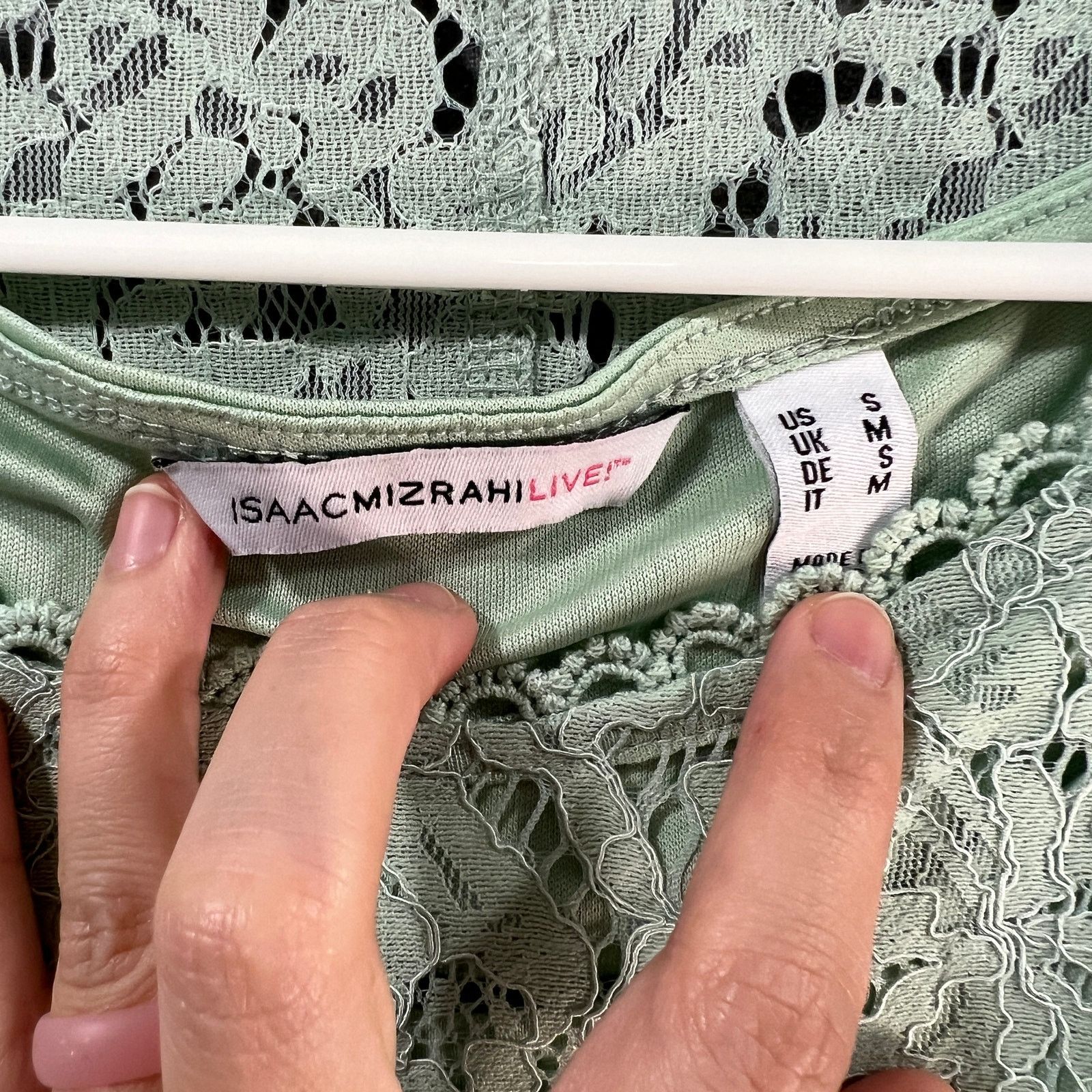 Isaac Mizrahi Isaac Mizrahi Live! Lace Swing Tank Pale Aloe Size Small Size S / US 4 / IT 40 - 3 Thumbnail